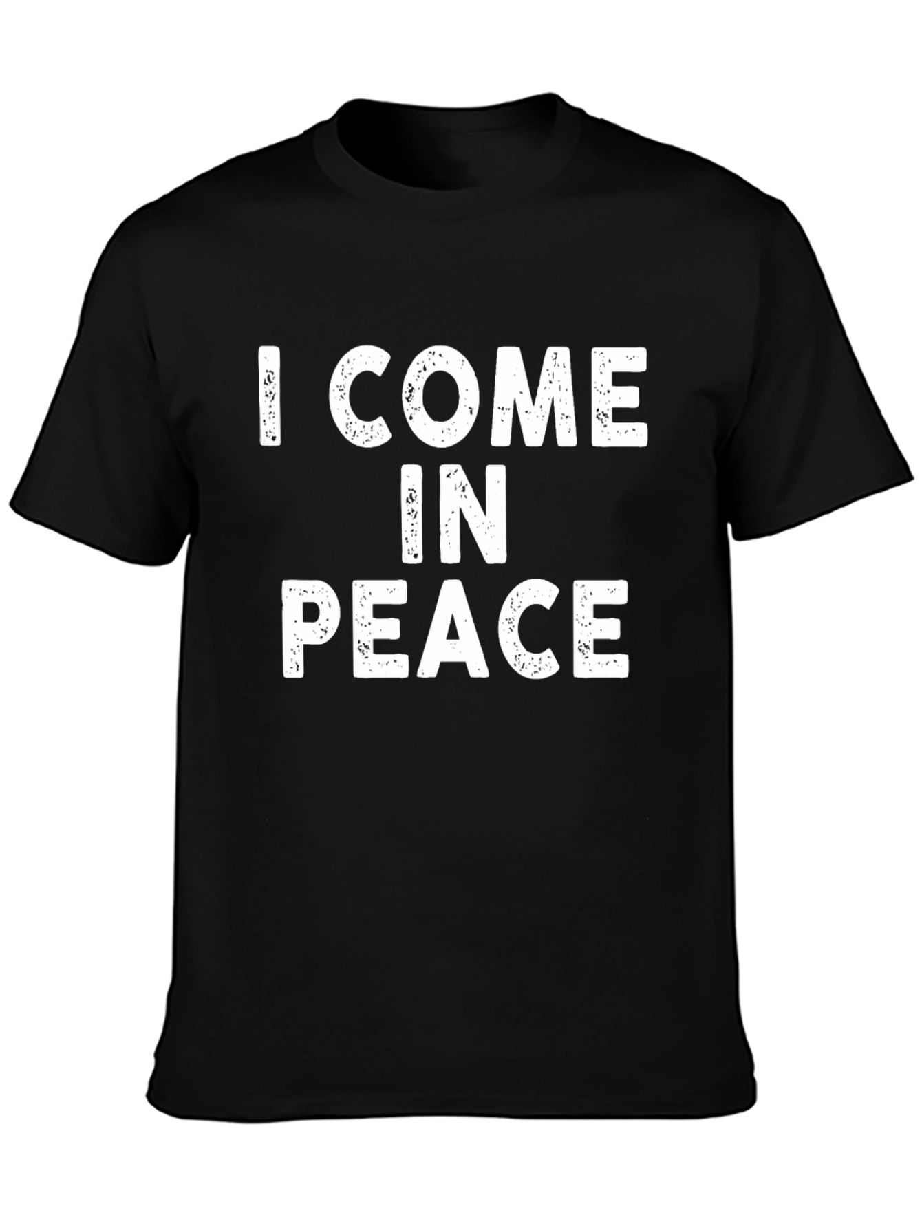 Black I Come In Peace Black Graphic Tee view 3