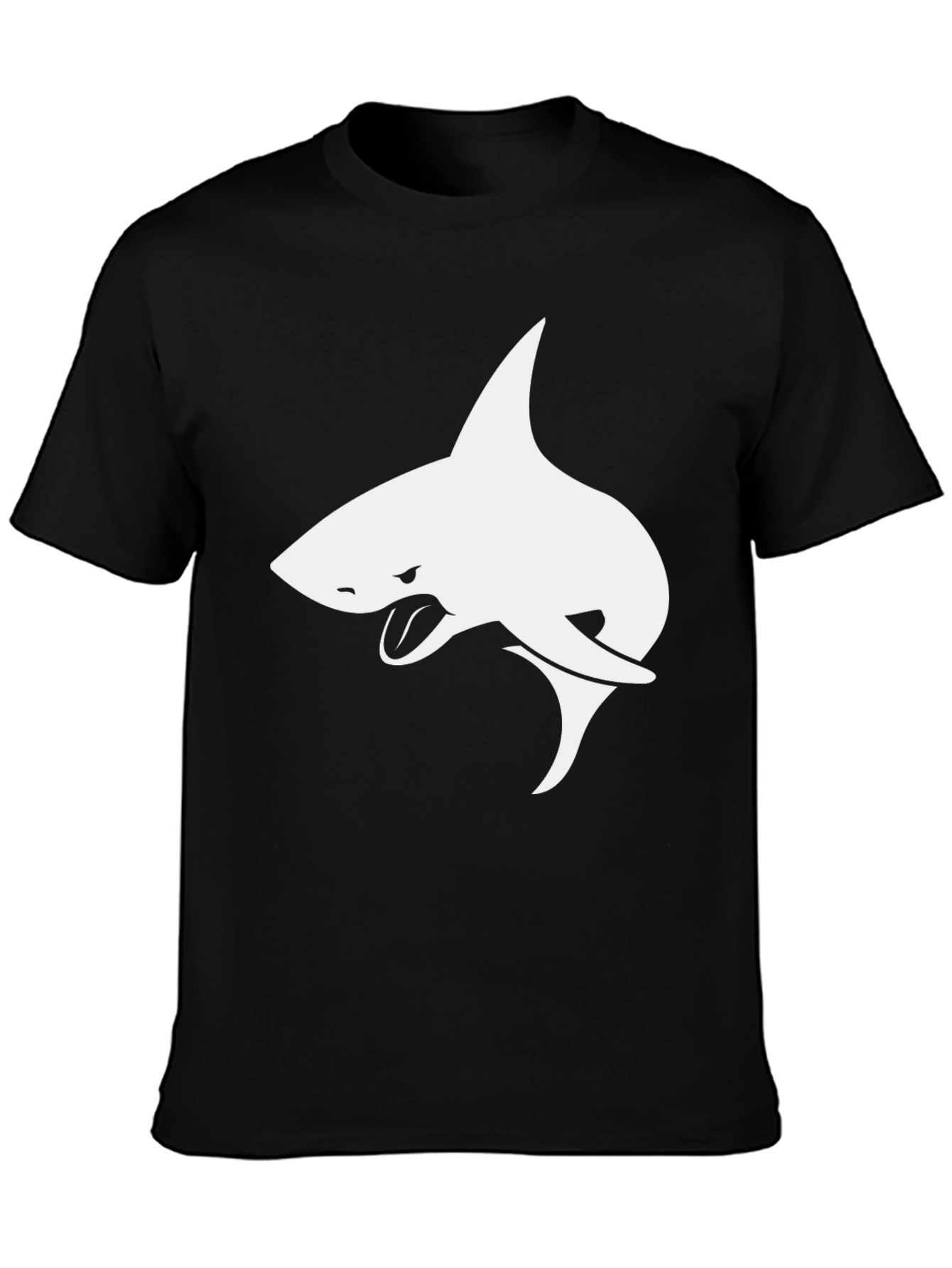 Black Shark Graphic Black T-Shirt - Men's Casual Wear view 3