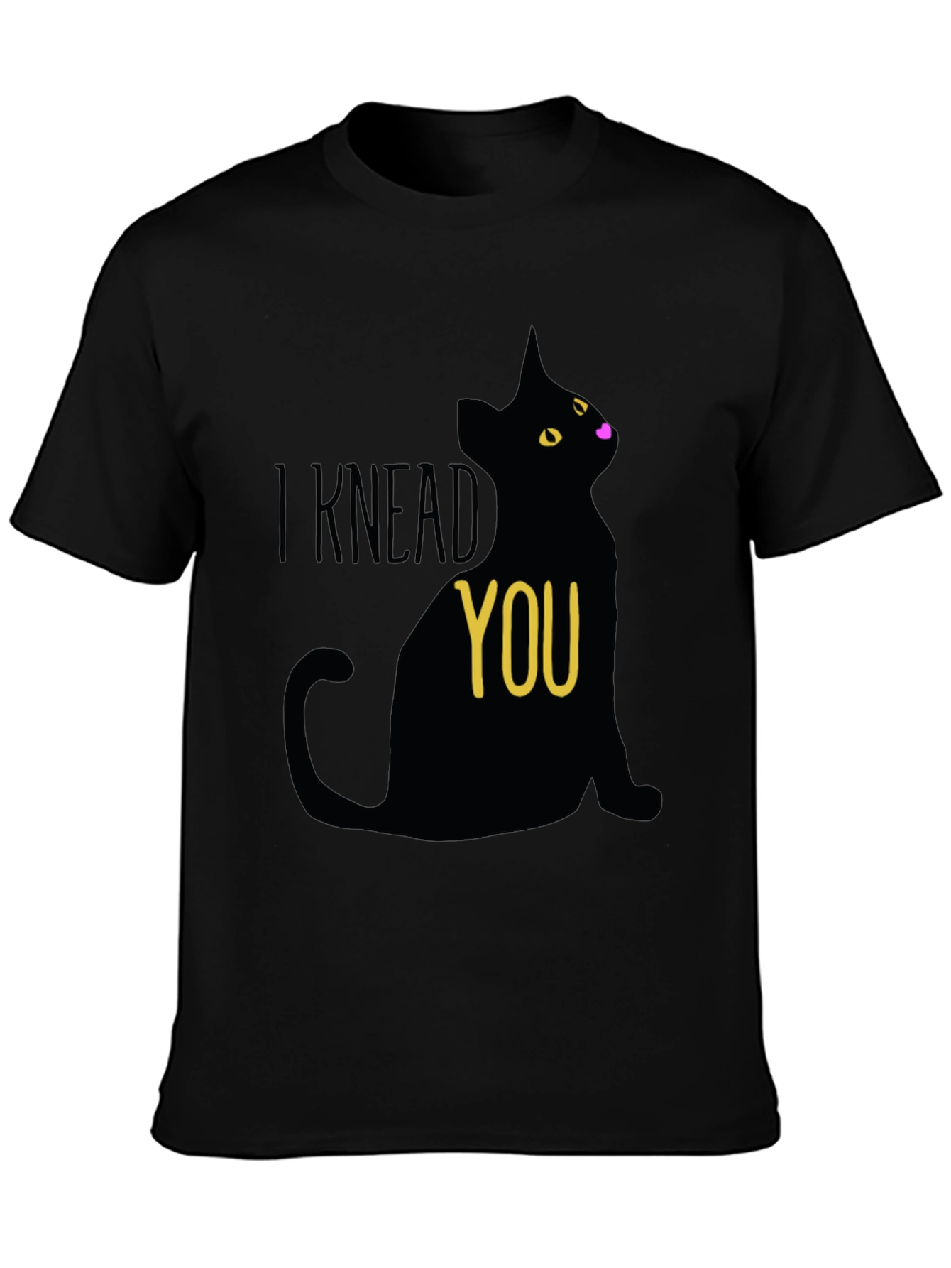 Black I Knead You Black Cat Graphic Tee view 3