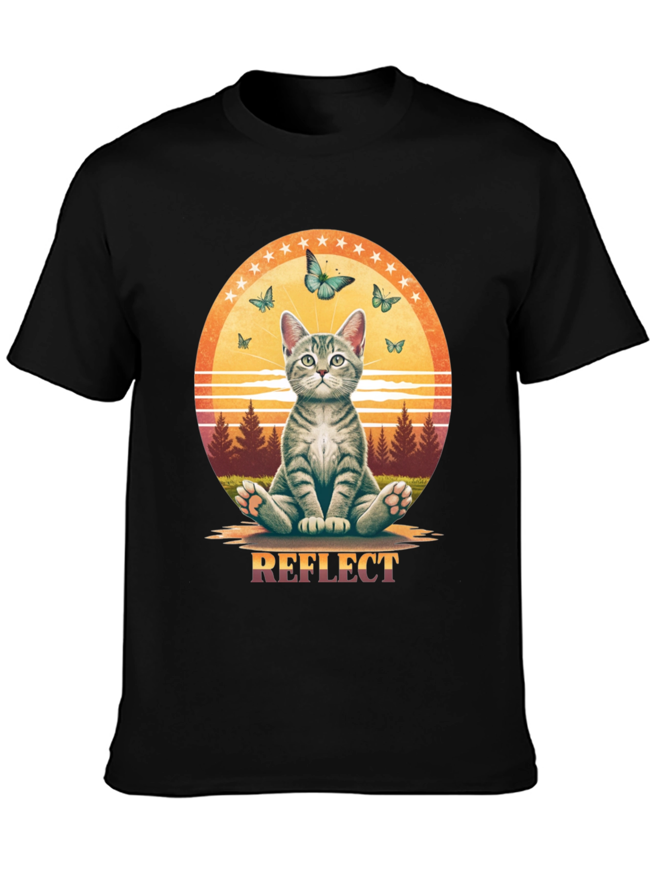 Reflect Cat Butterfly Graphic Tee - Relaxed Fit - 3