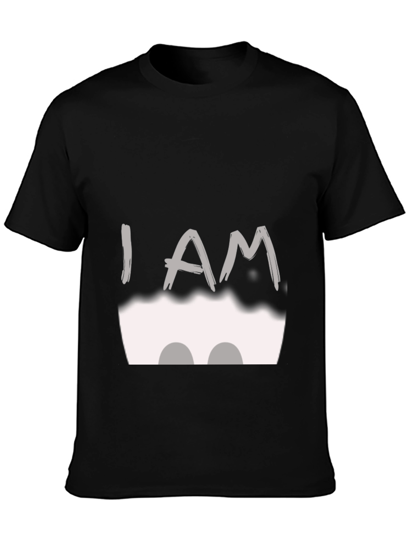 Black I AM T-Shirt - Black Cotton Blend view 3