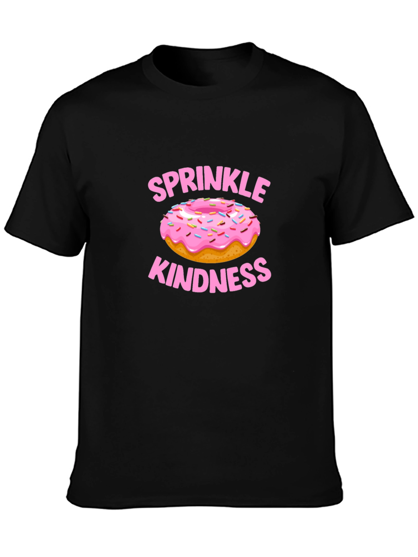 Black Sprinkle Kindness Donut Graphic Tee view 3