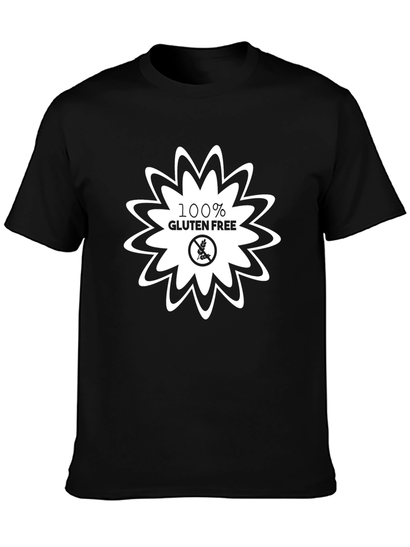Black Gluten Free Graphic T-Shirt - Stylish & Comfortable view 3
