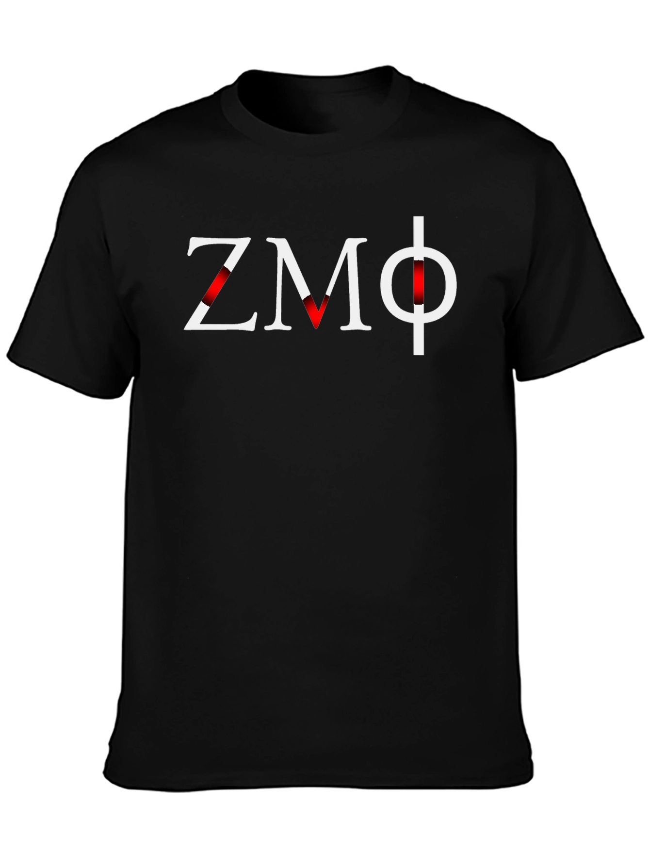 Black ZMF Greek Letters T-Shirt - Stylish & Comfortable Tee view 3