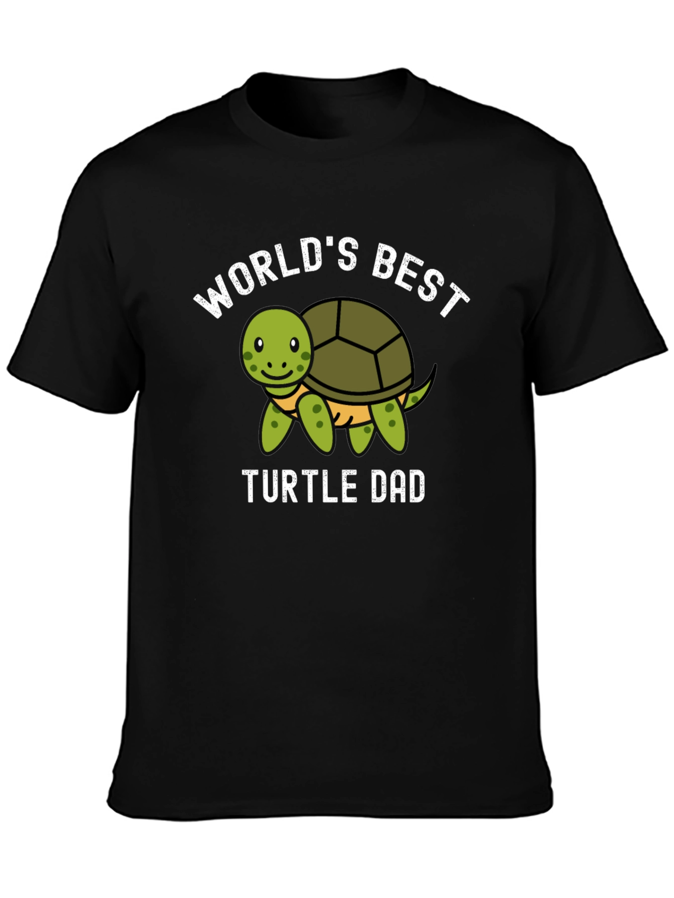 Black World's Best Turtle Dad Graphic T-Shirt view 3