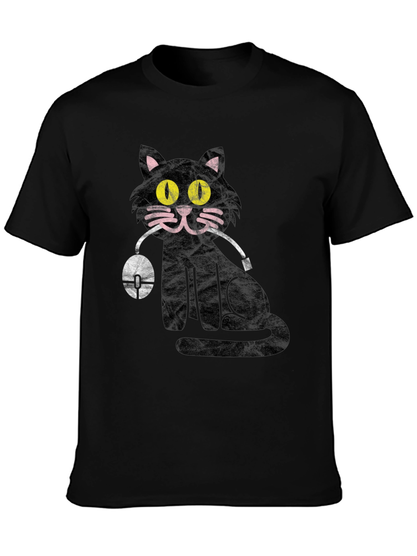 Black Cat Got Your Mouse Graphic Tee view 3