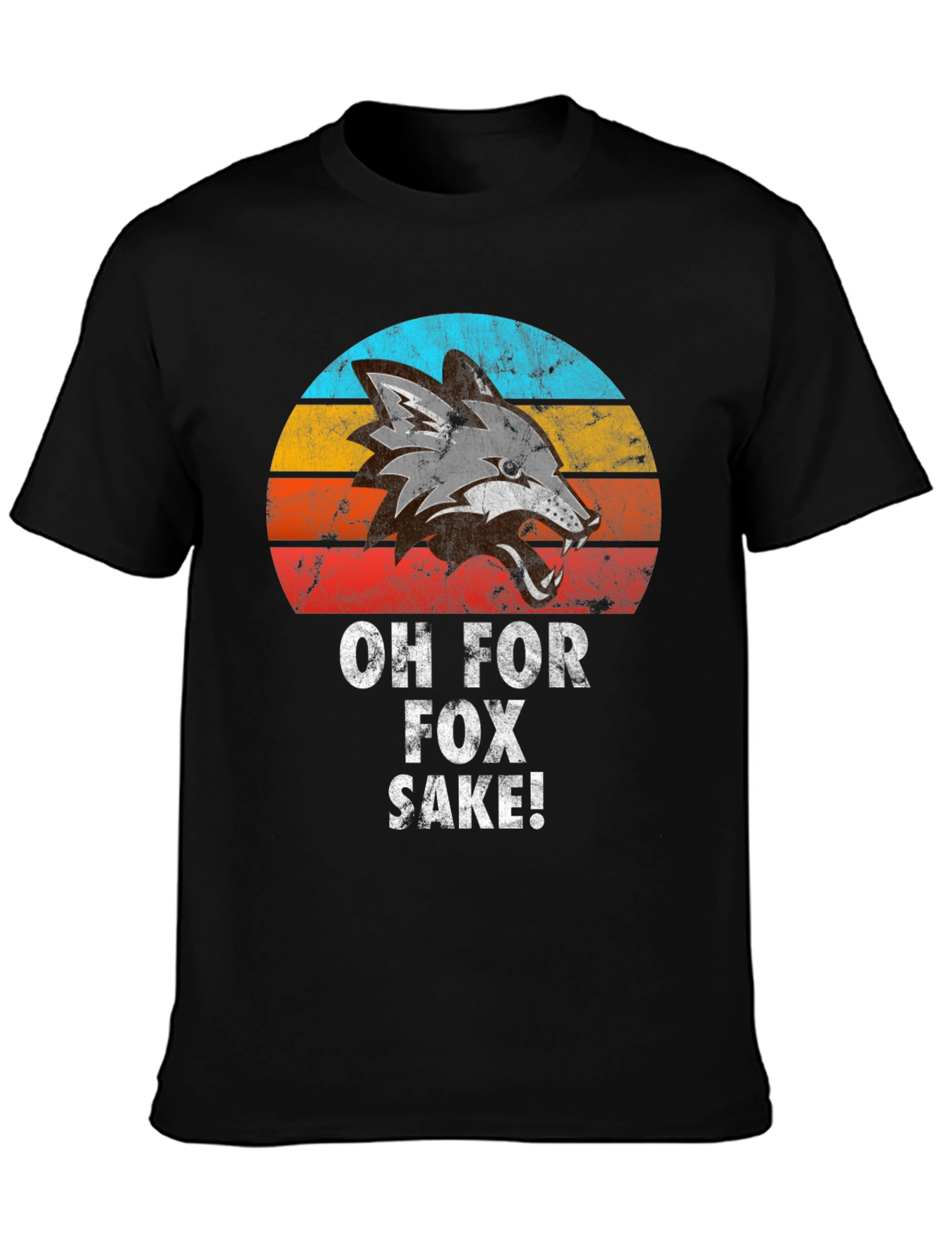 Black Oh For Fox Sake! Graphic Tee view 3