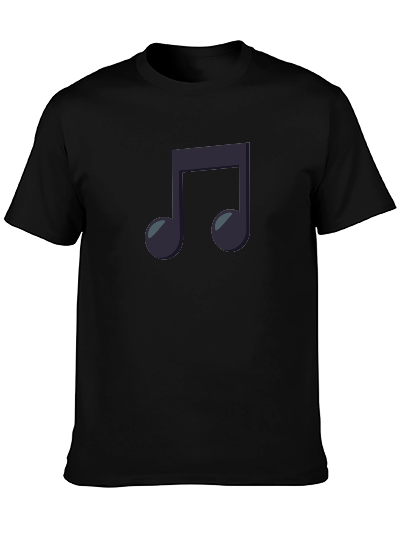 Black Musical Note Graphic Black T-Shirt view 3