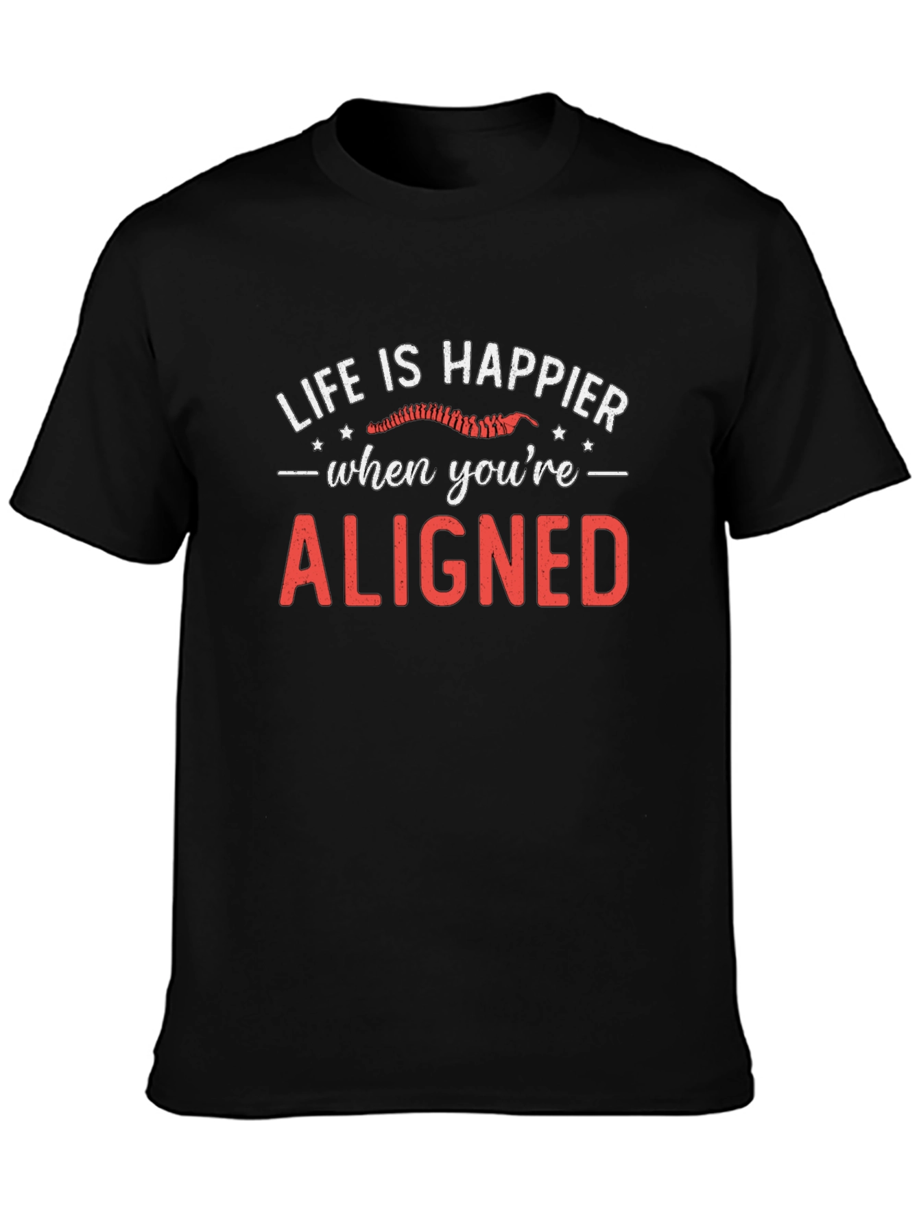 Life is Happier Aligned Graphic Tee - 3