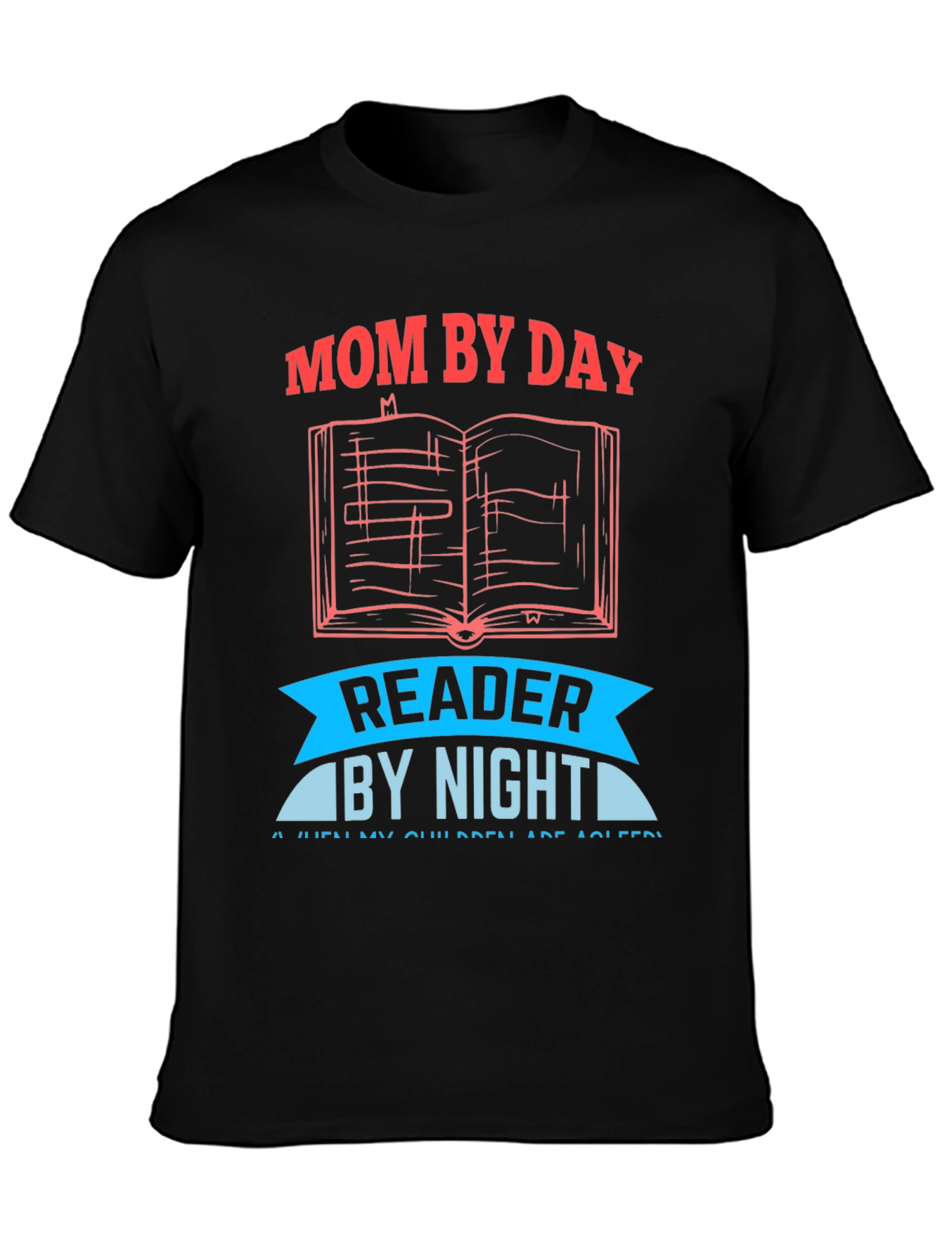 Black Mom By Day Reader By Night T-Shirt view 3