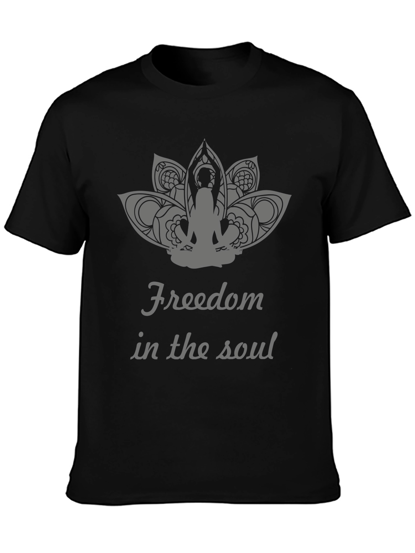 Black Freedom Soul Black Graphic Tee view 3