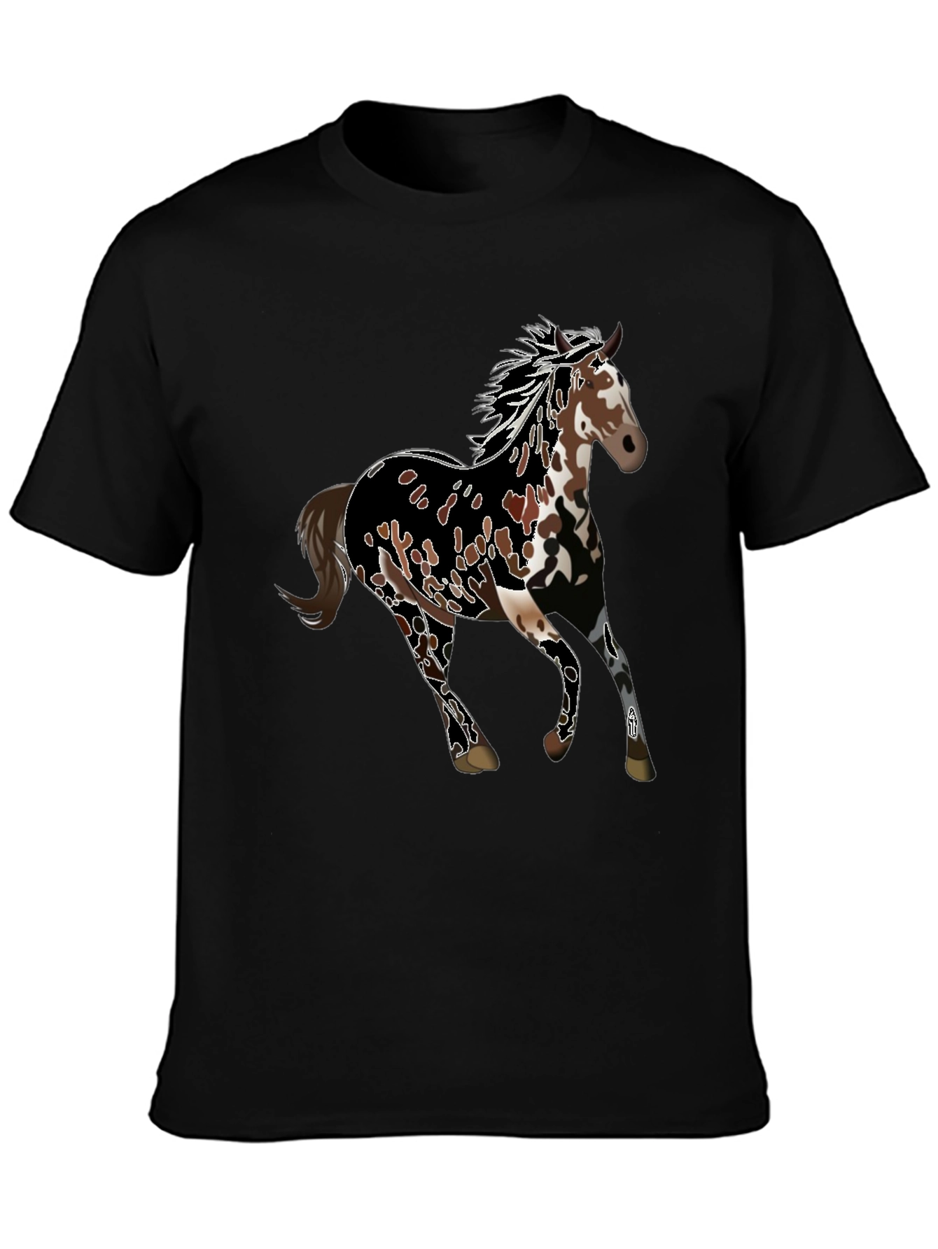 Black Horse Graphic Tee - Black Unisex T-Shirt view 3