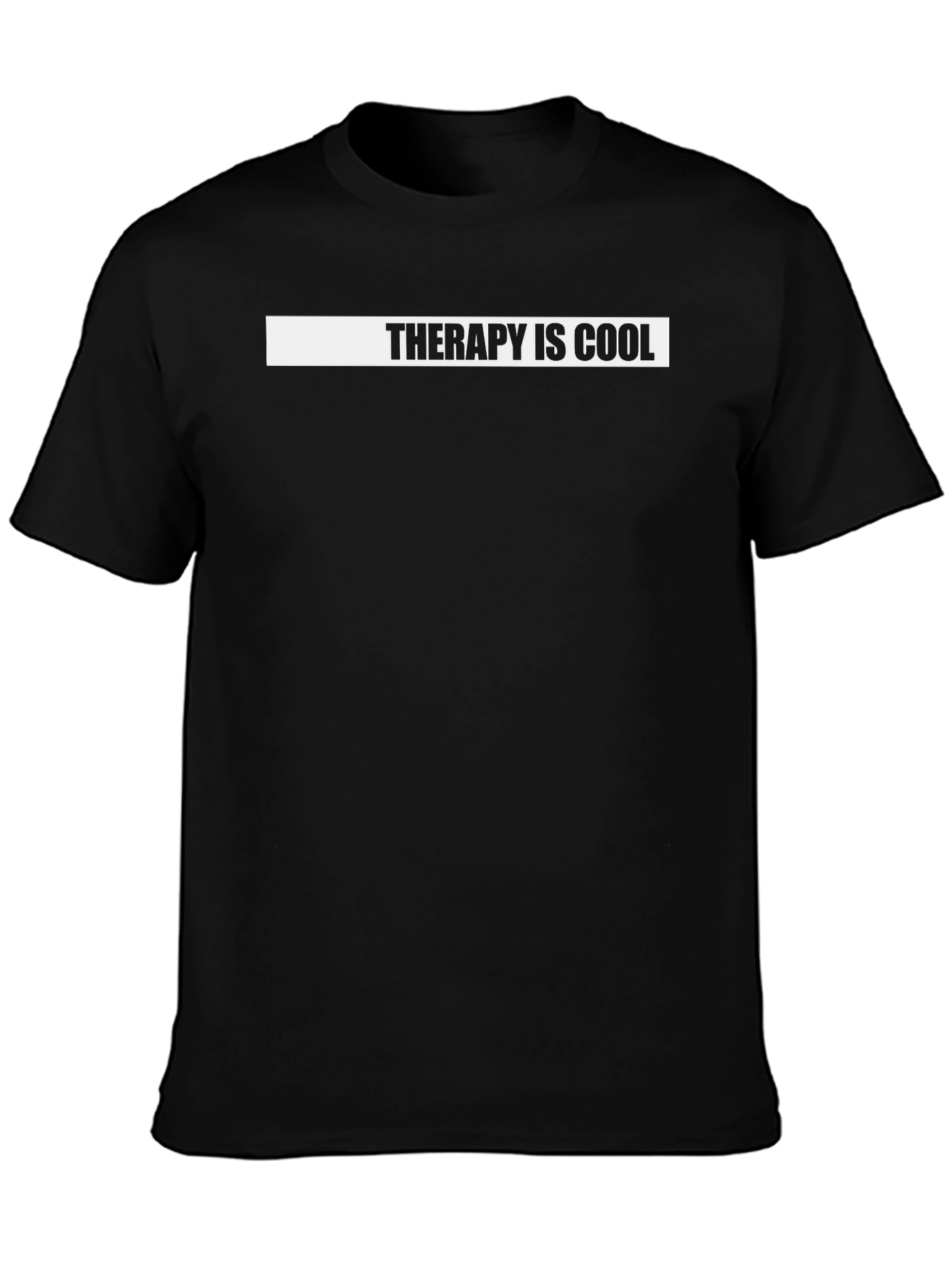 Black Therapy is Cool Graphic T-Shirt view 3