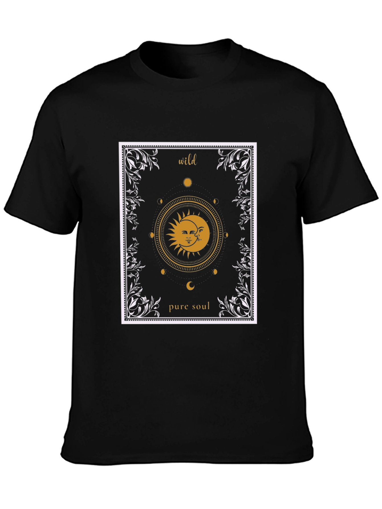 Black Wild Pure Soul Graphic T-Shirt view 3
