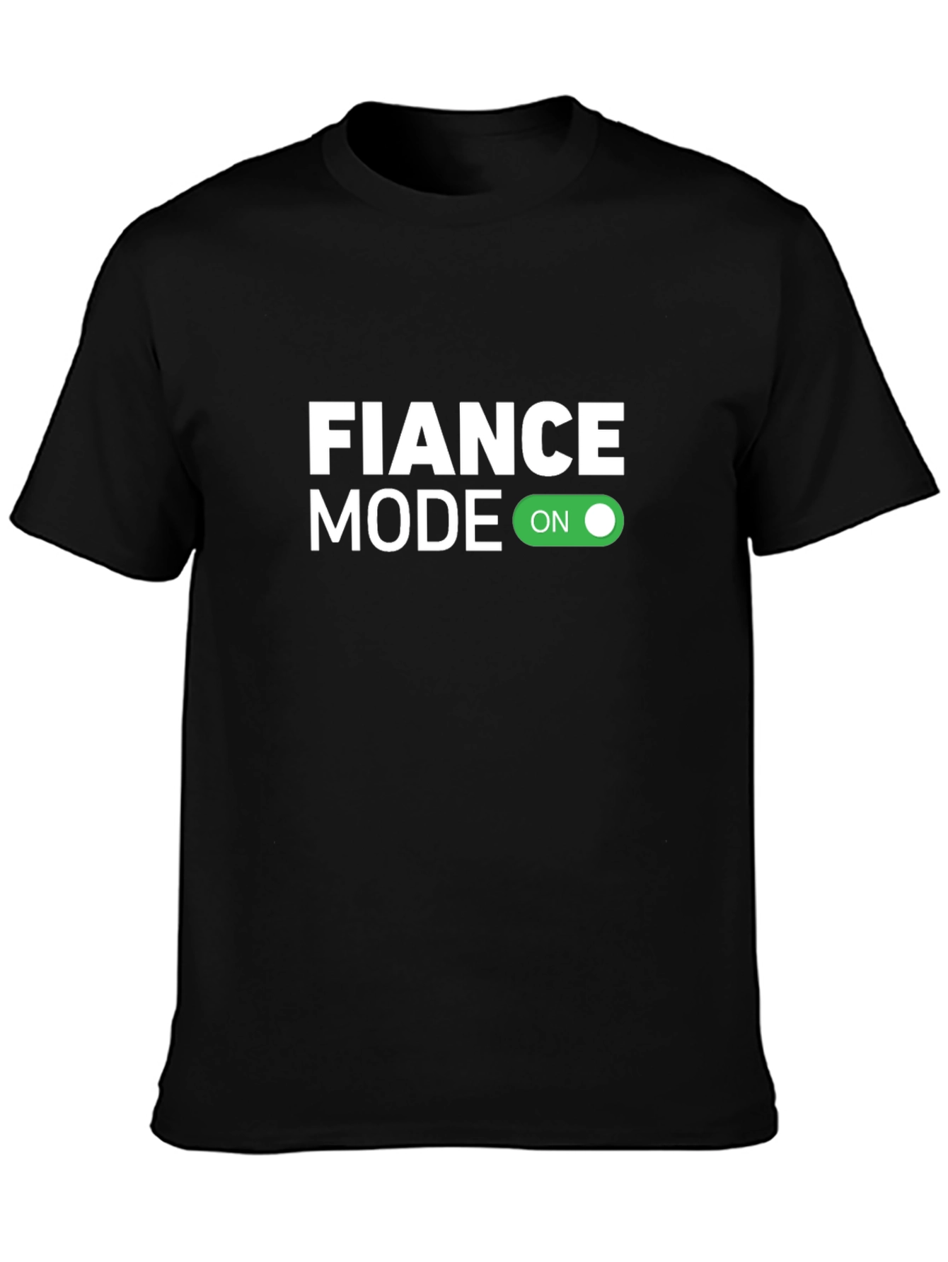 Black Fiance Mode ON Black T-Shirt view 3