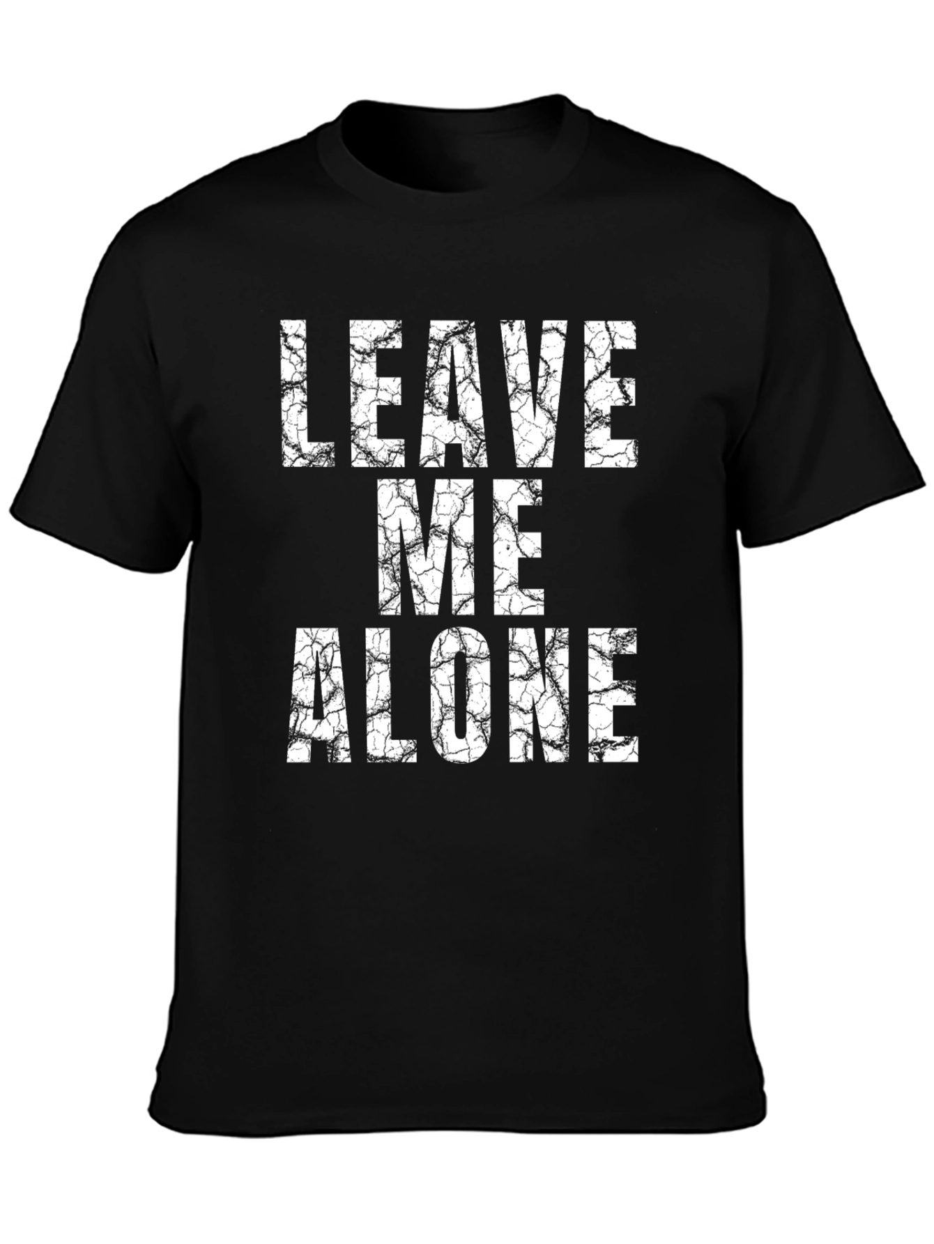 Black Leave Me Alone Graphic Tee - Black T-Shirt view 3