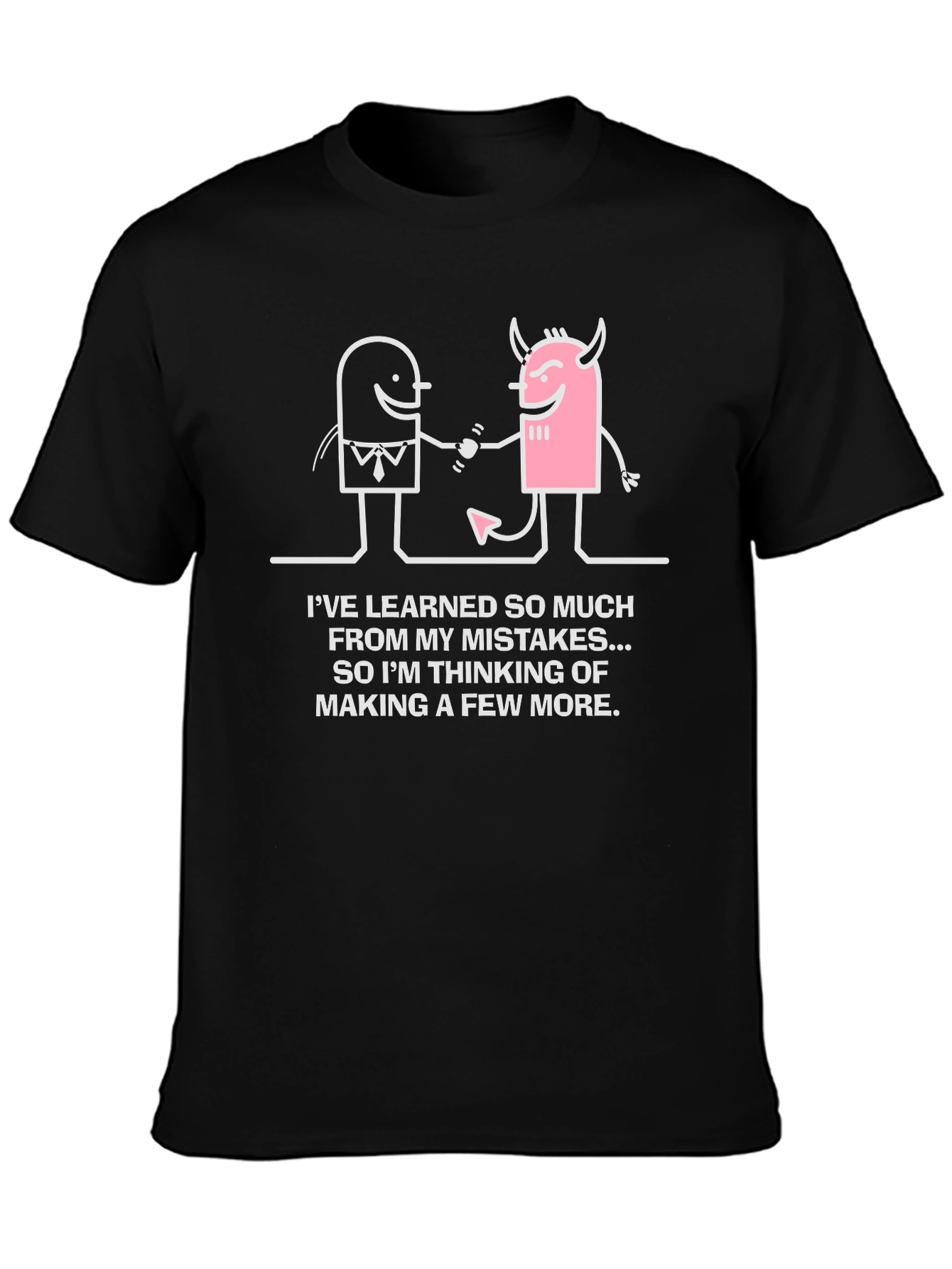 Black Funny Mistake T-Shirt - Learning Humor Tee view 3