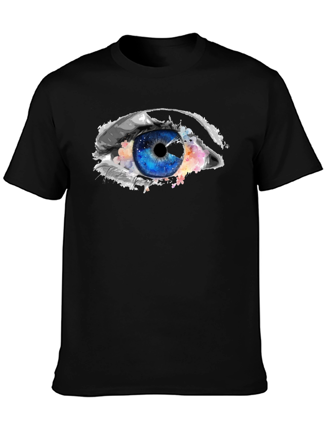 Black Eye Graphic Black T-Shirt - Unique Design view 3