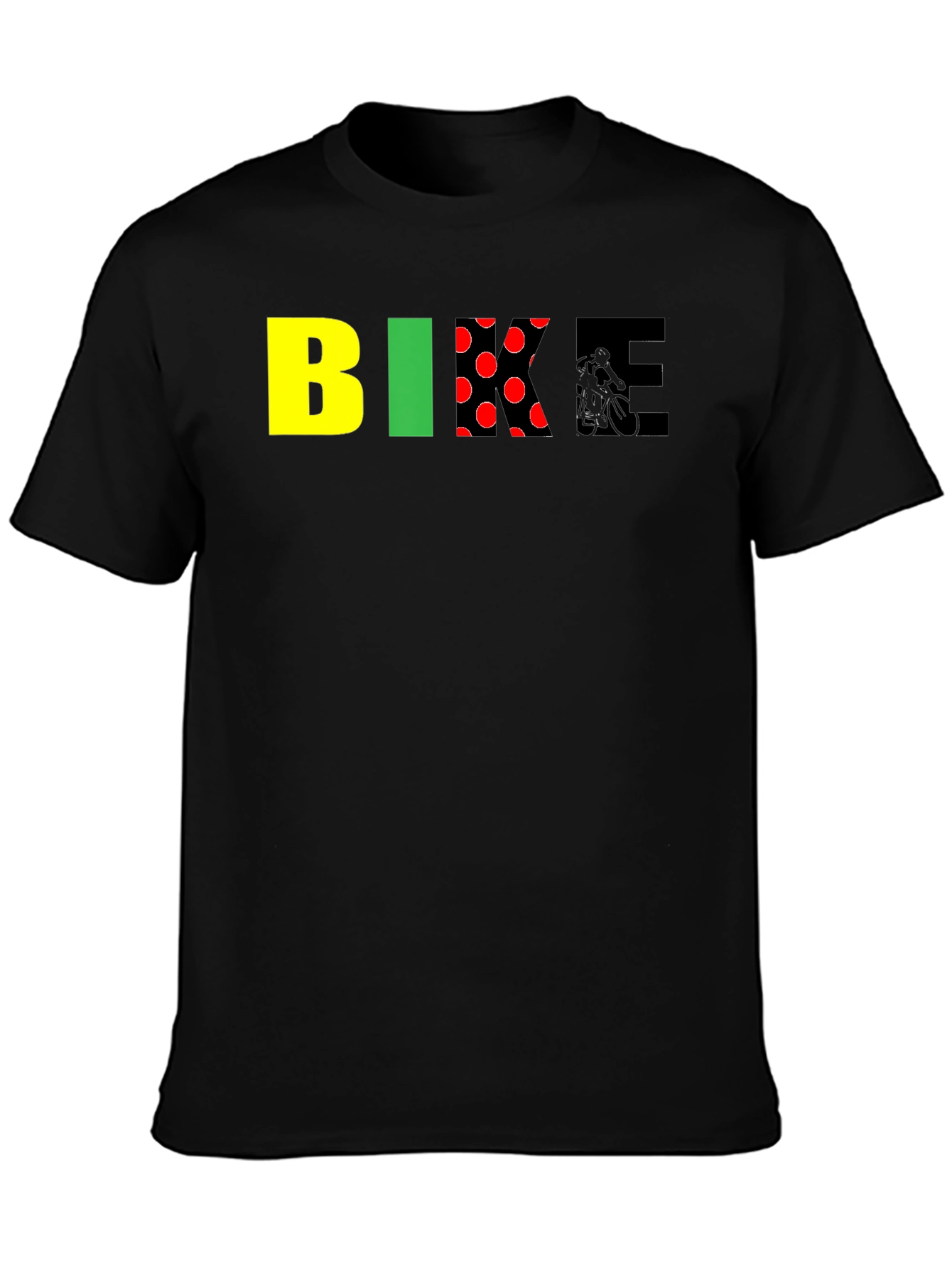 Black Bike Graphic Tee - Black Cotton Blend view 3