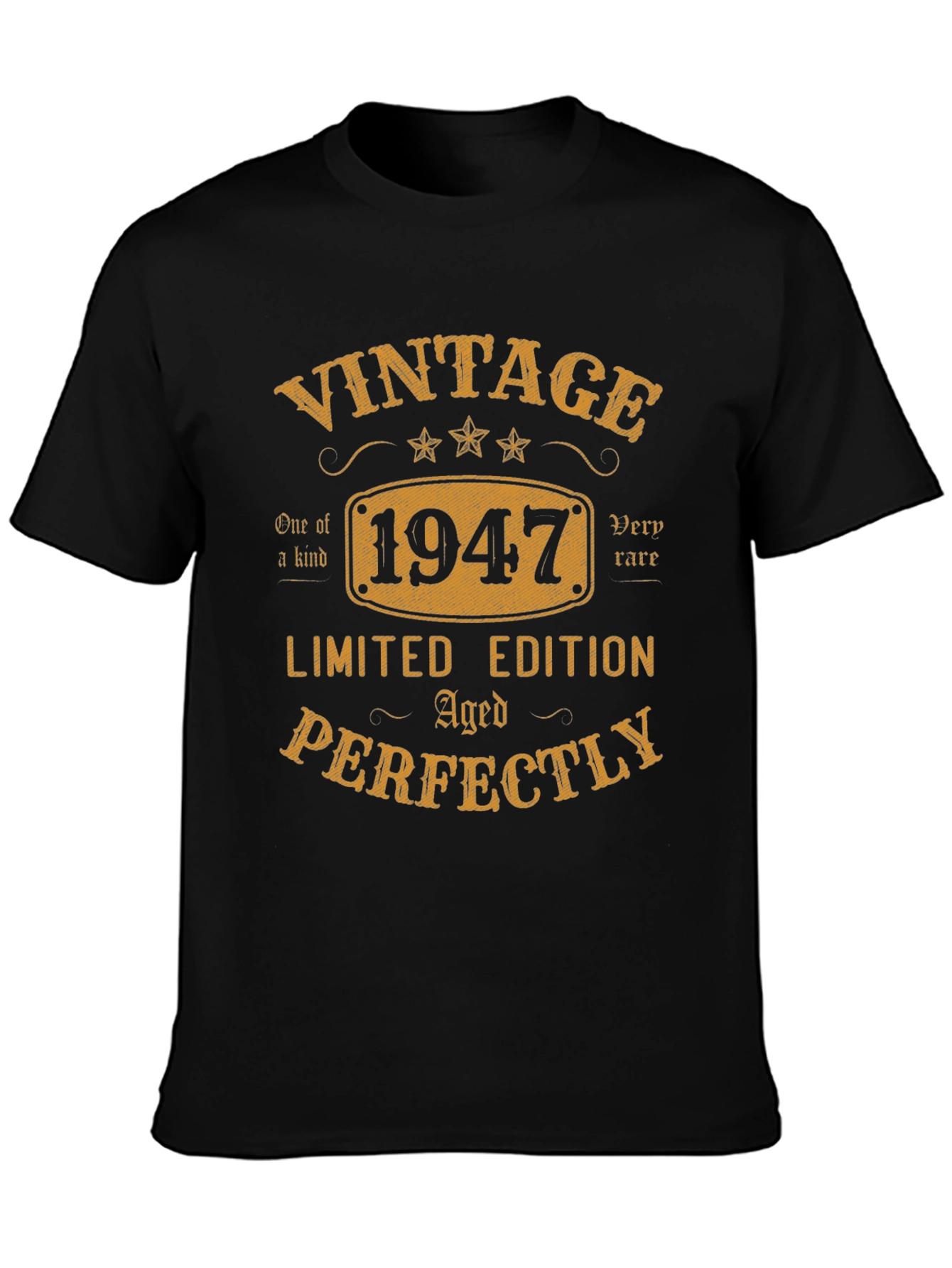 Black Vintage 1947 Limited Edition Aged Perfectly T-Shirt view 3