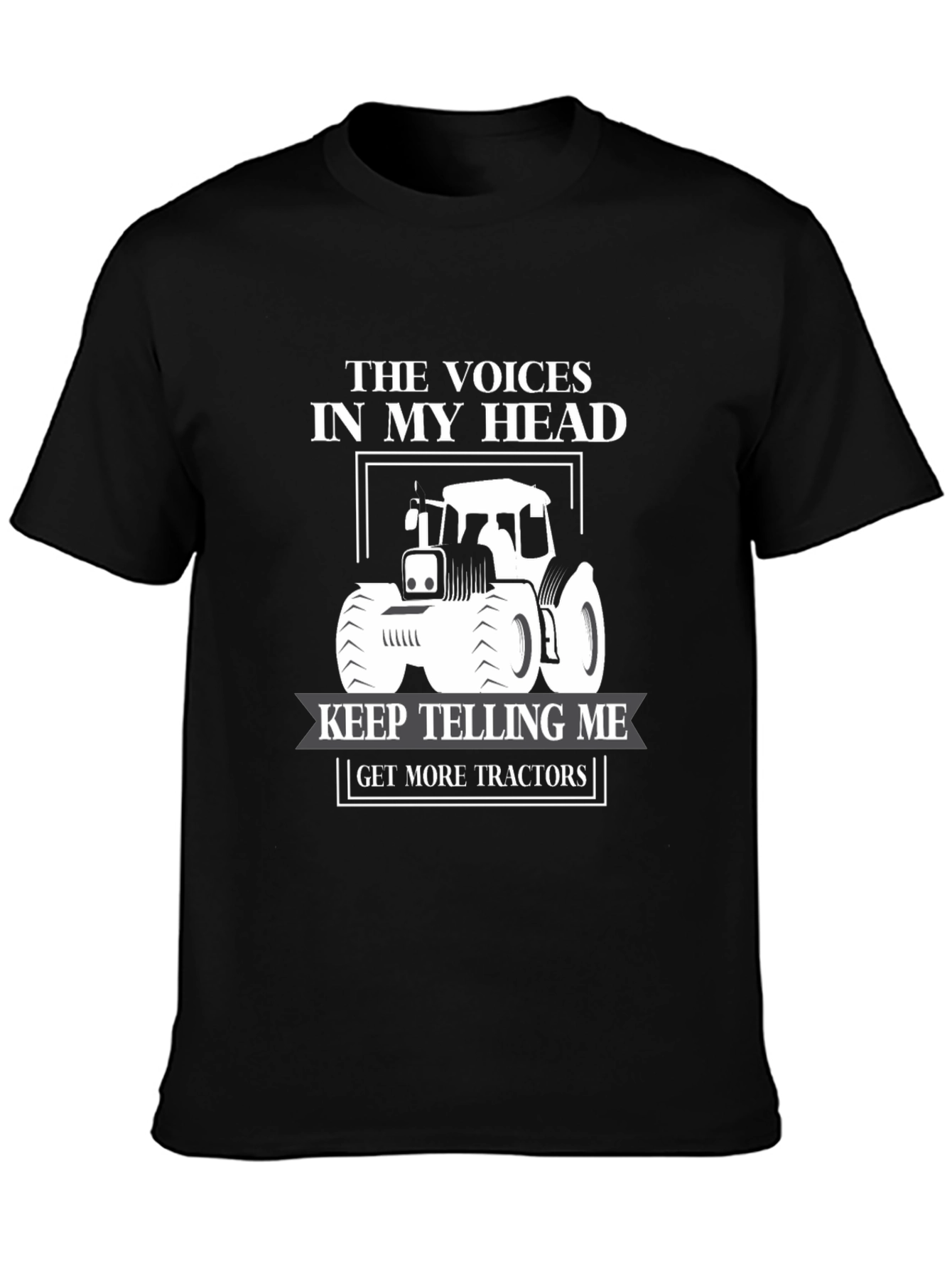 Black Voices in My Head Tractor T-Shirt view 3