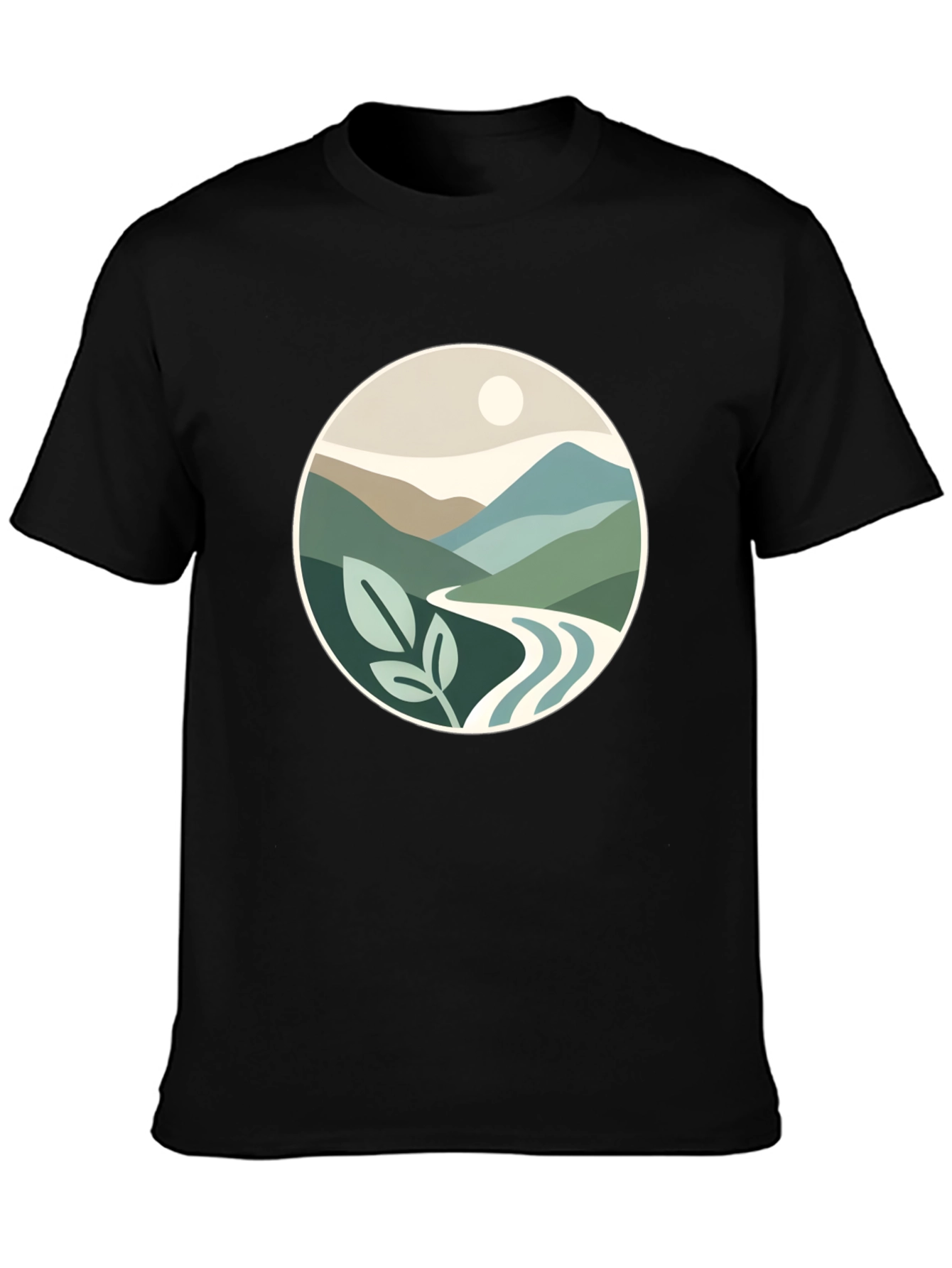 Black Nature Inspired Graphic Tee - Stylish Comfort view 3