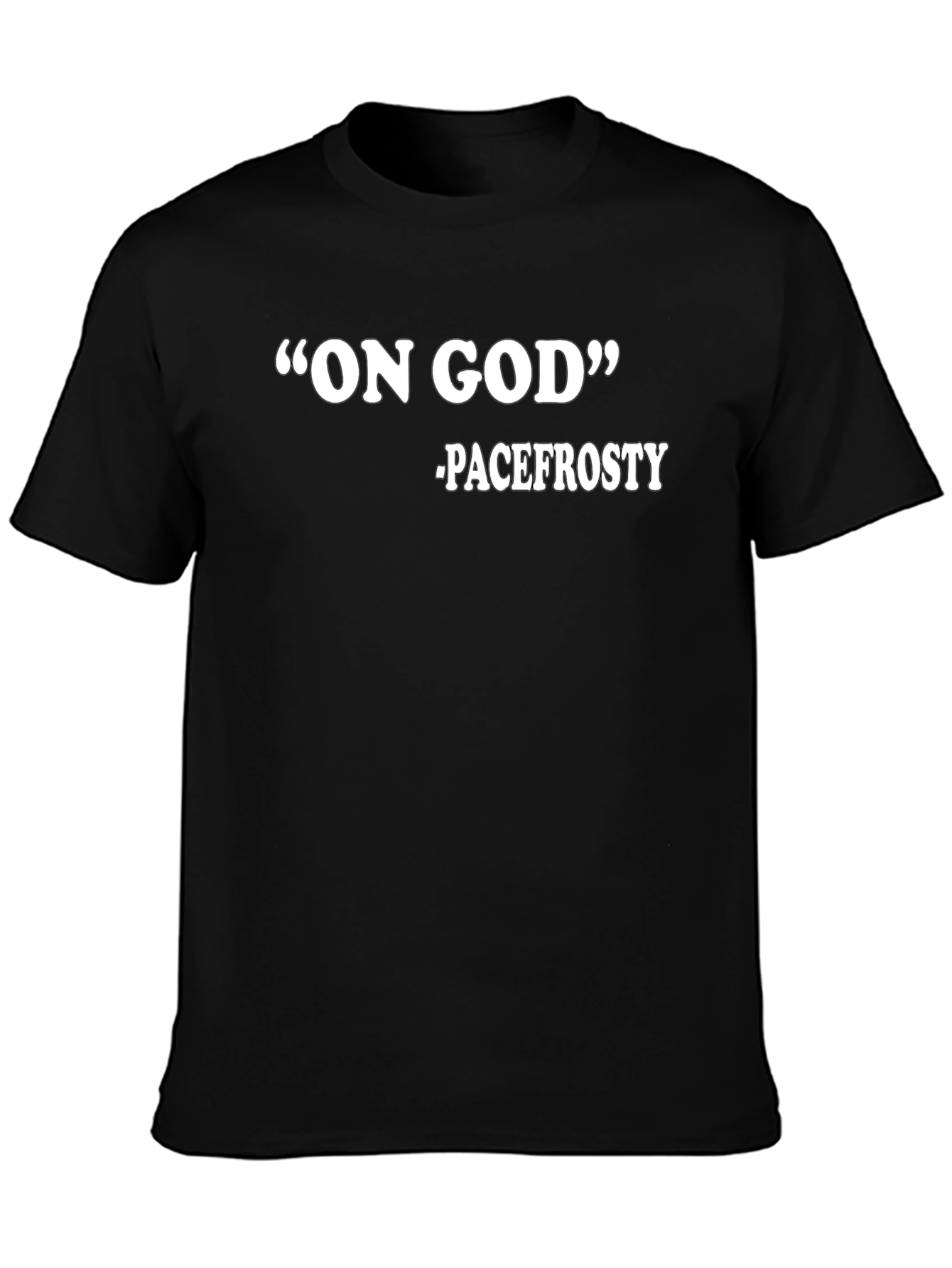 Black On God Pacefrosty Black Graphic Tee Shirt view 3