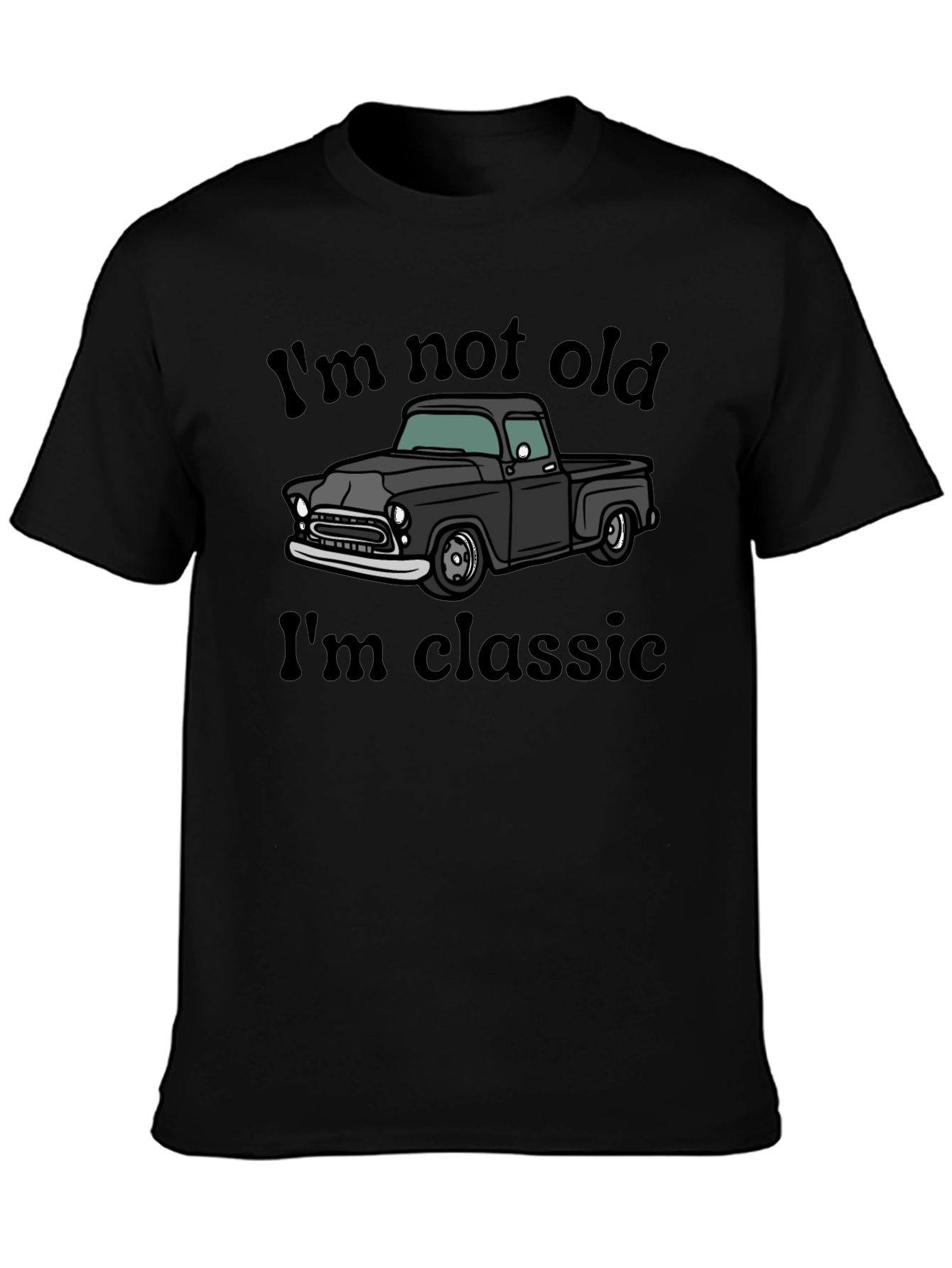 Black Classic Truck Graphic Tee - I'm Not Old, I'm Classic view 3