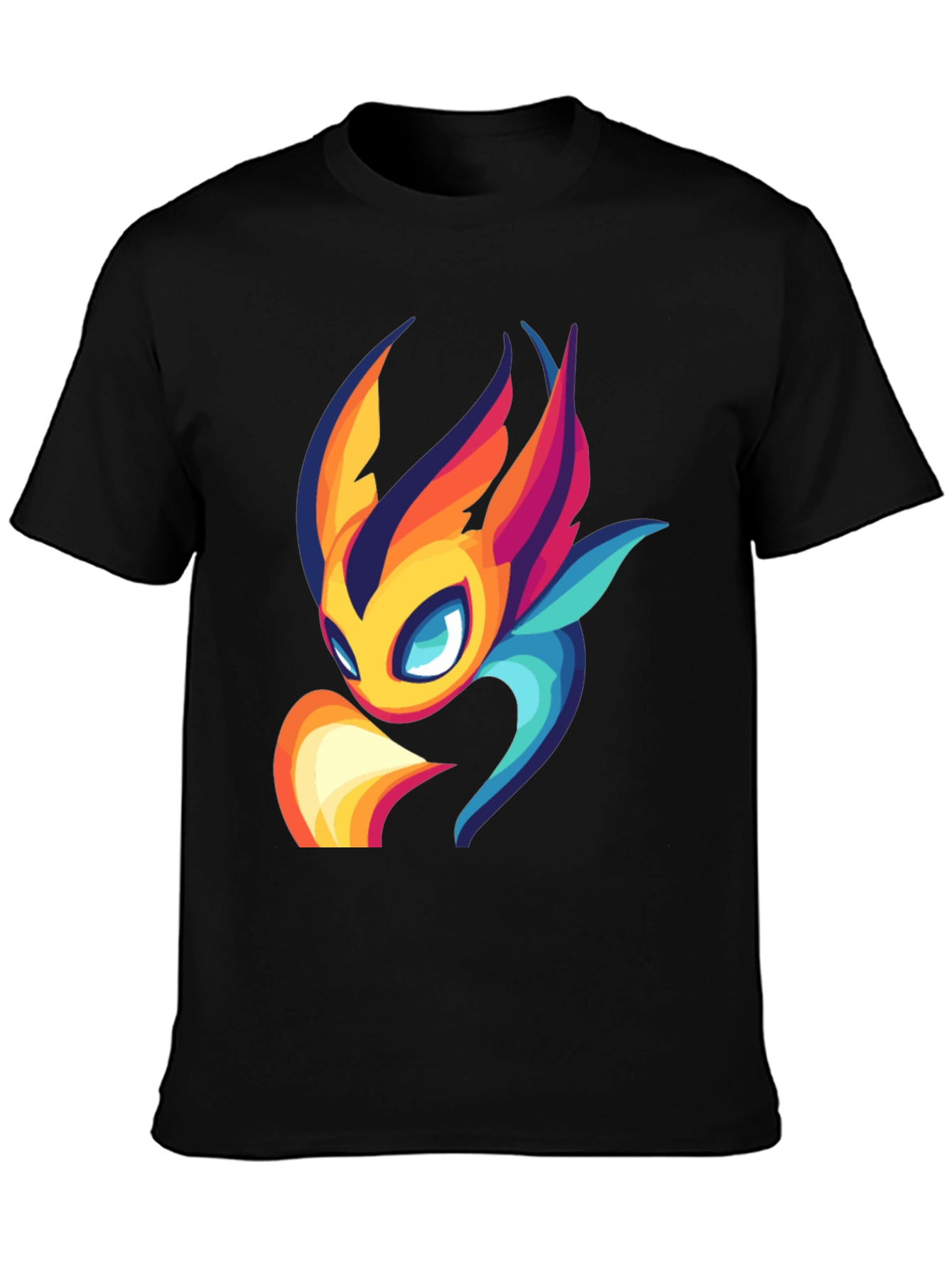 Black Vibrant Graphic Tee - Ori Spirit Design view 3
