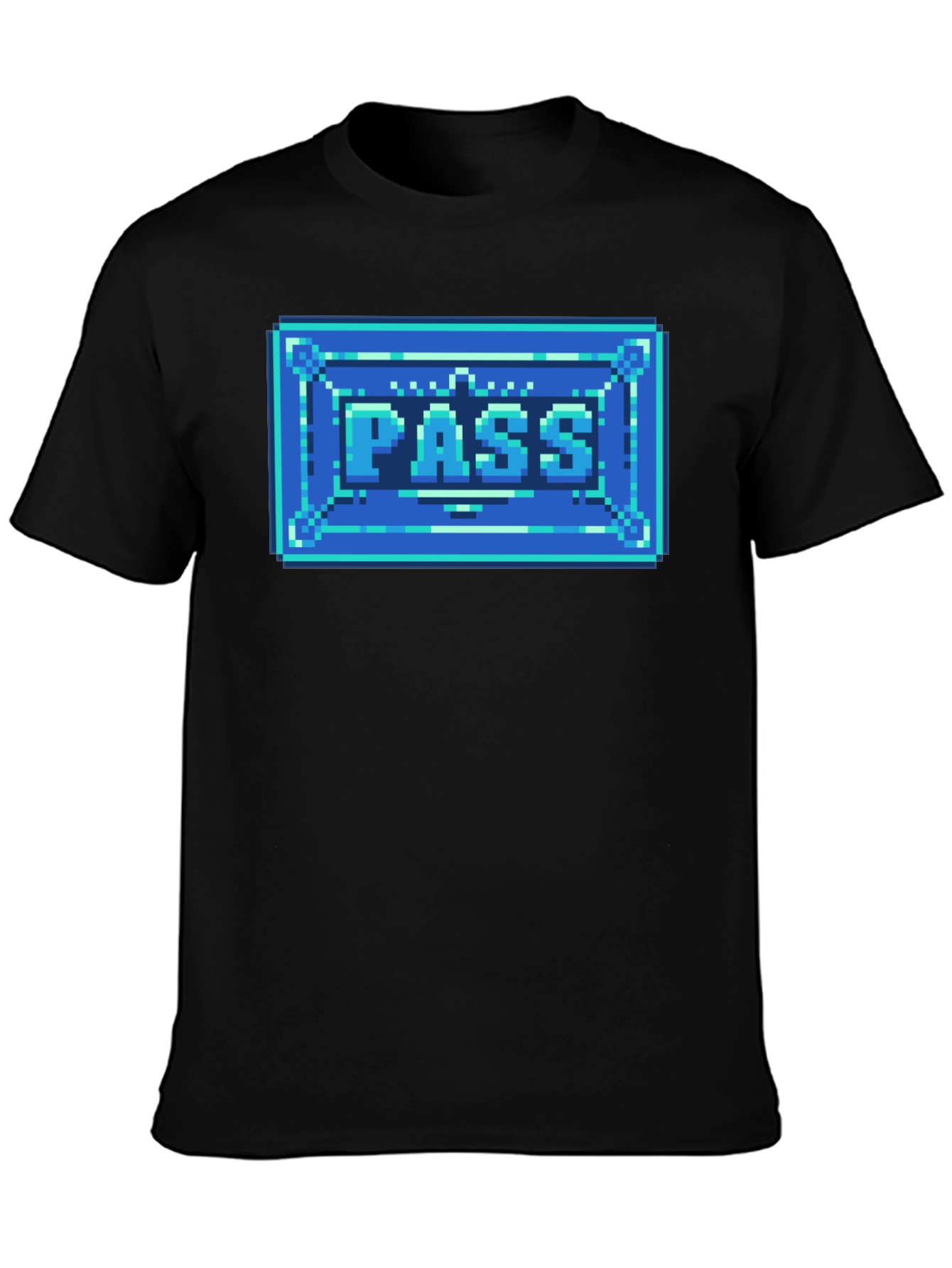 Black 8-Bit Pass T-Shirt - Retro Gaming Style view 3