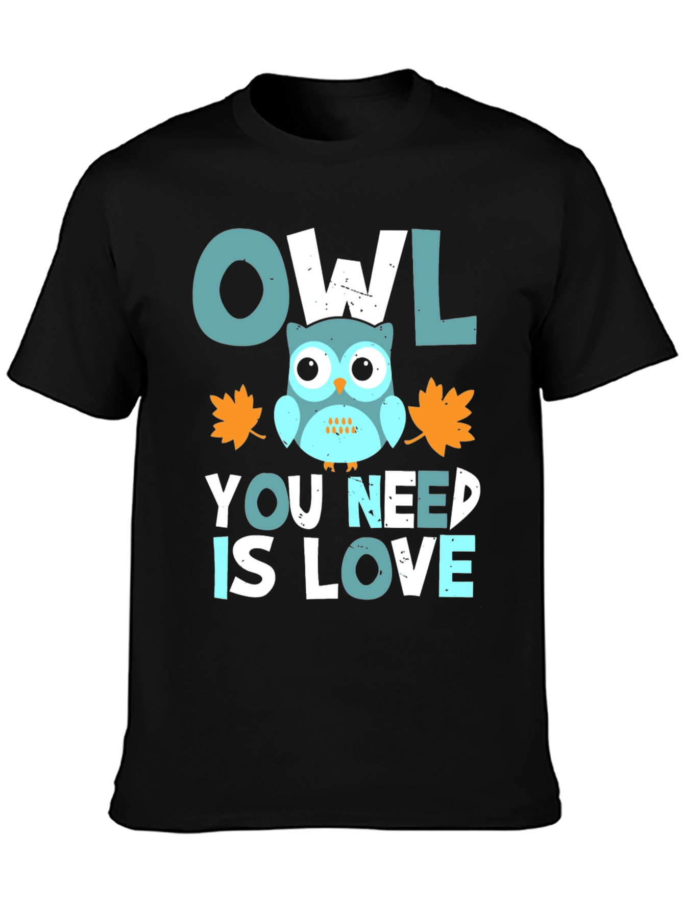 Black Owl You Need Is Love Graphic Tee view 3