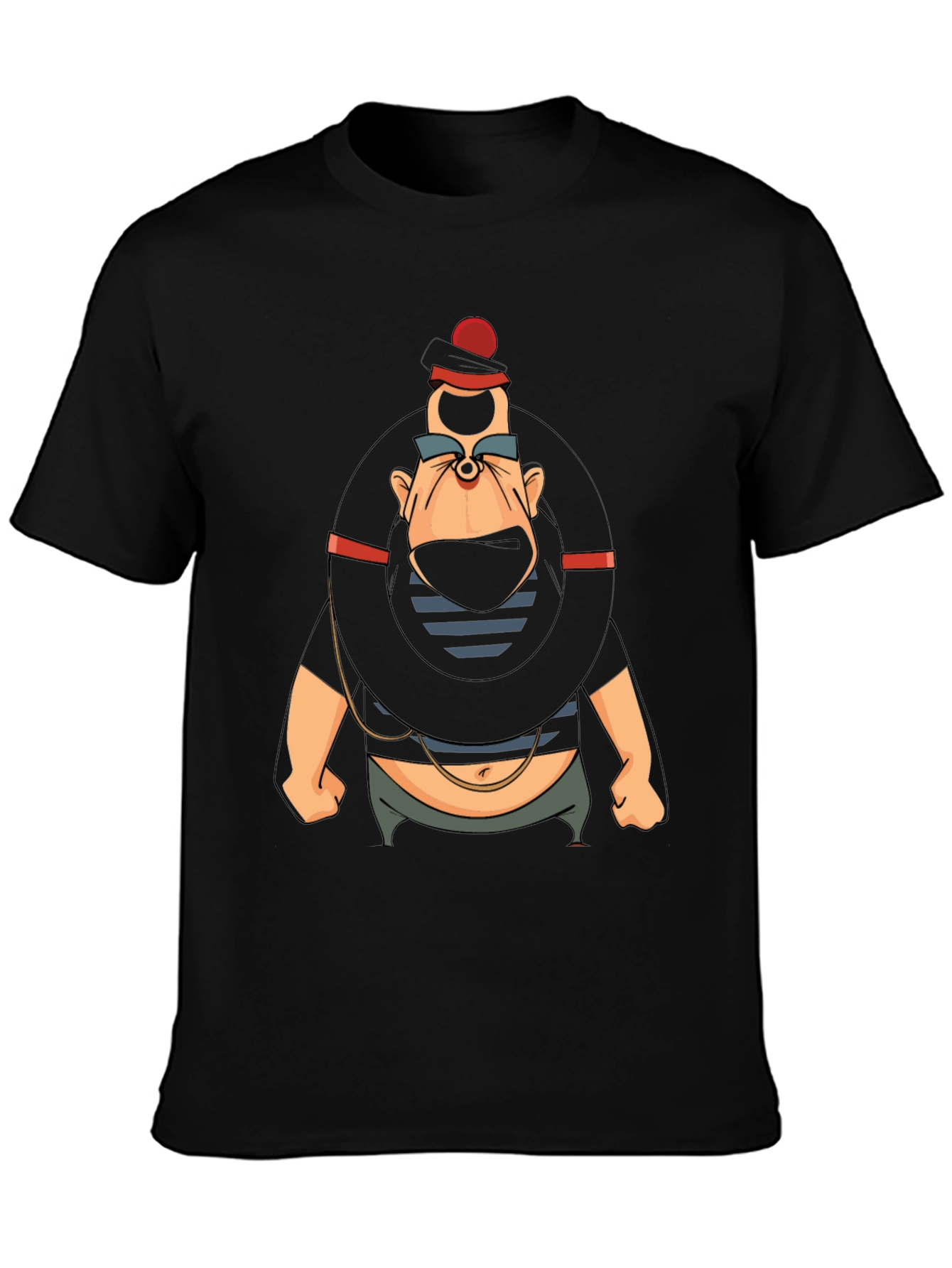 Black Cartoon Villain Graphic T-Shirt view 3