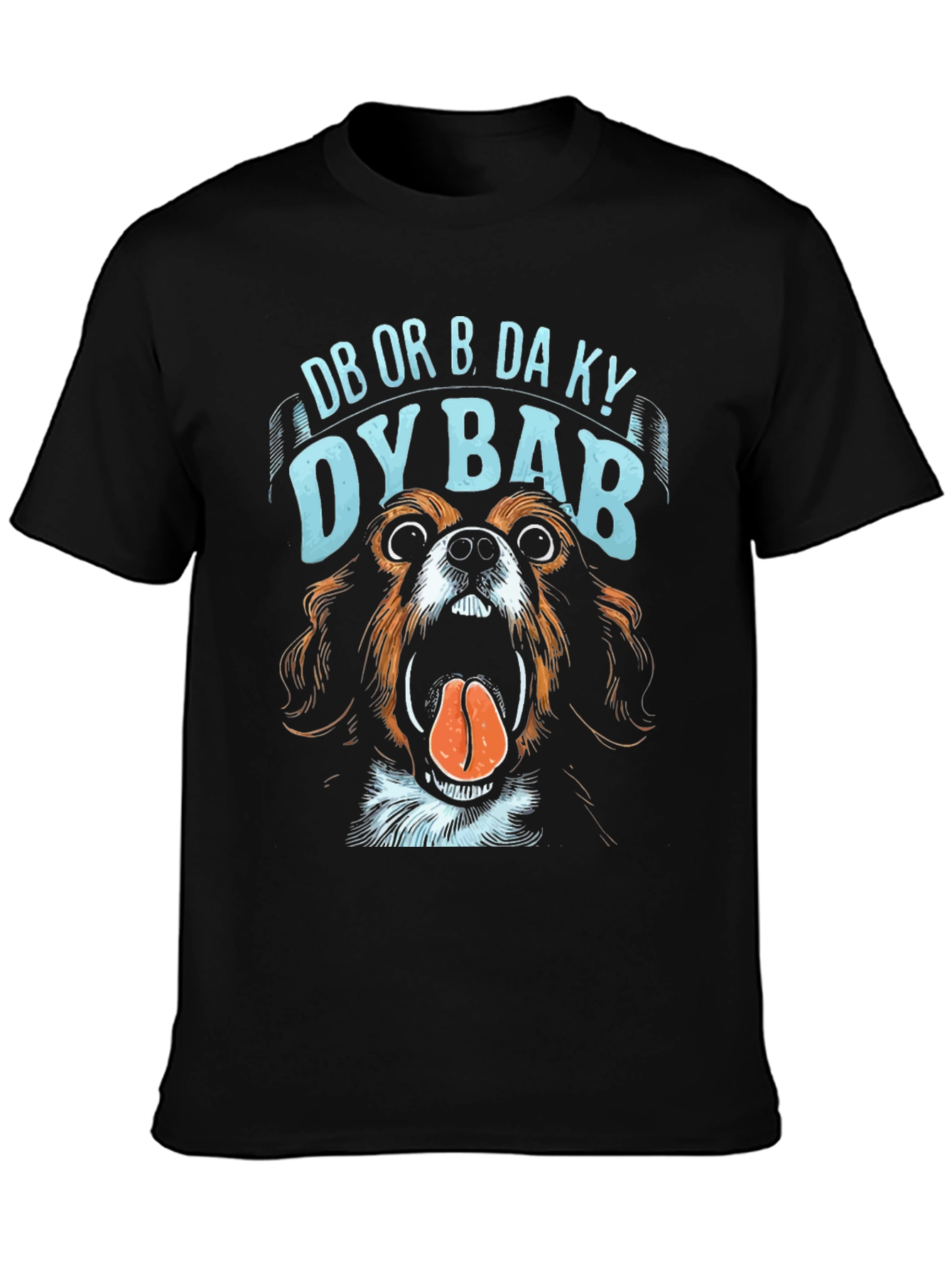 Black Dog Lover's Tee: Funny Dog DB Or B Da Ky DY Bab T-Shirt view 3