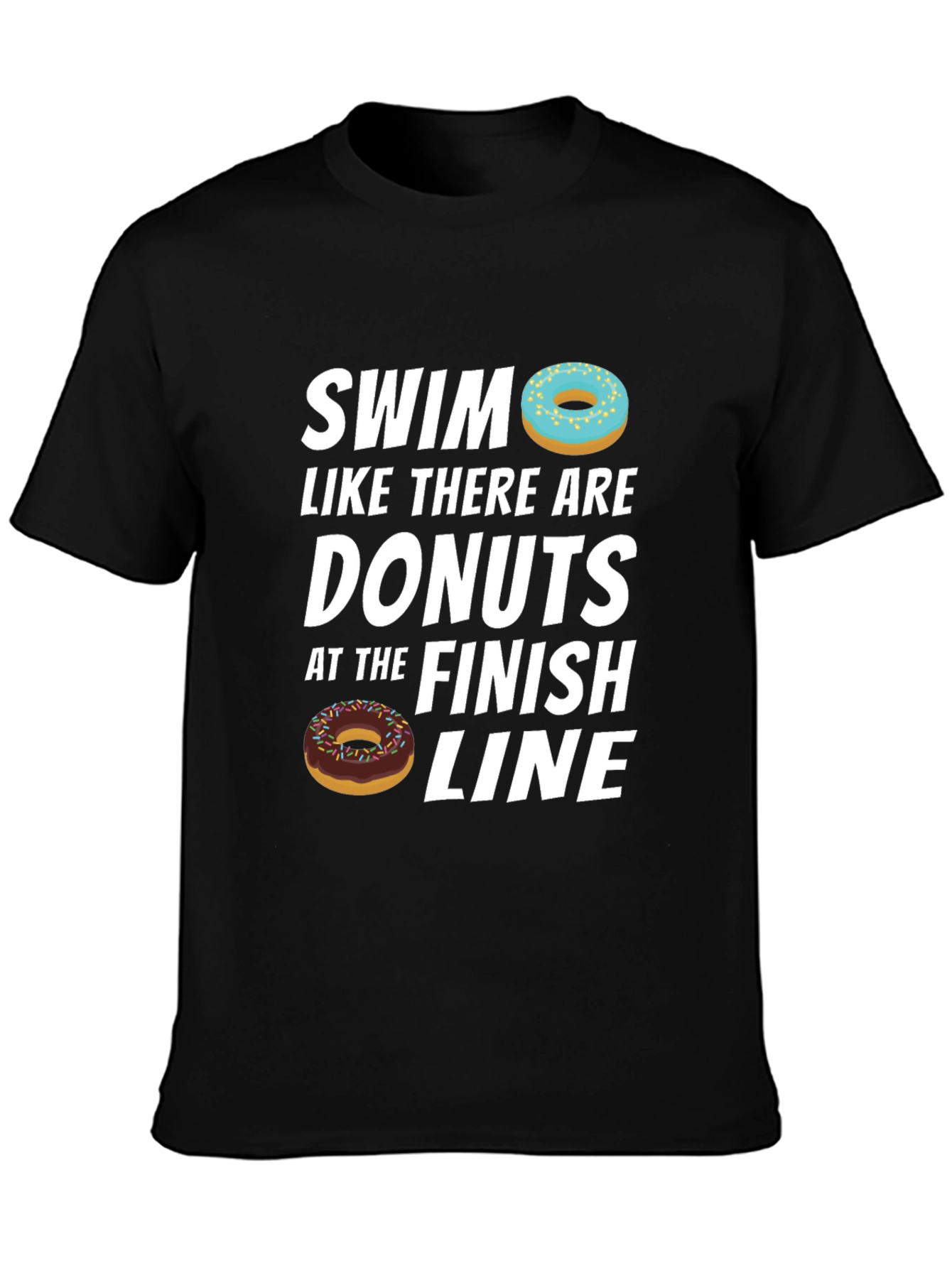 Black Swim for Donuts T-Shirt view 3