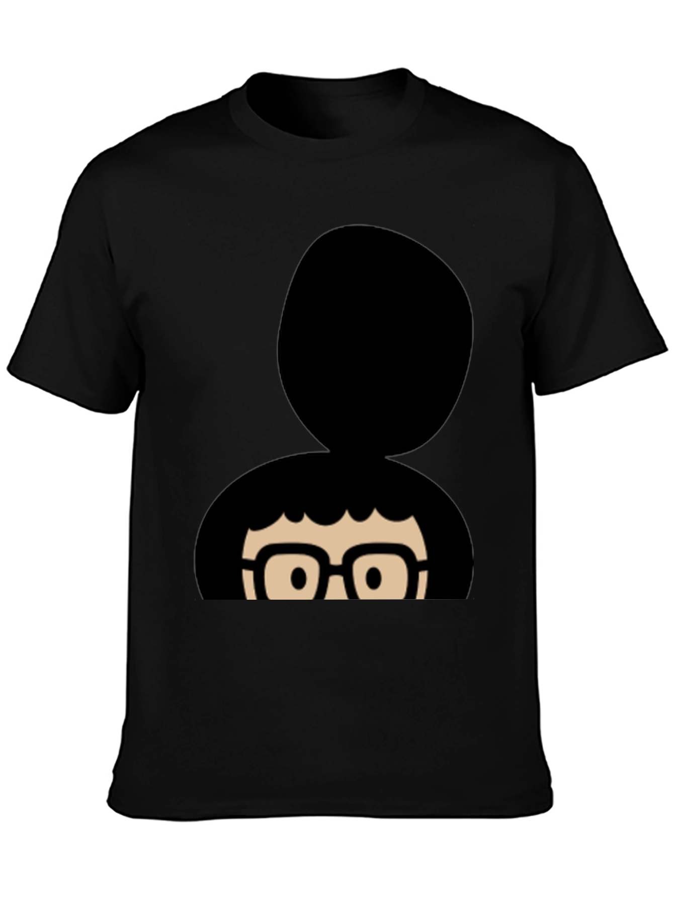 Black Tina Belcher Inspired Graphic T-Shirt - Black view 3