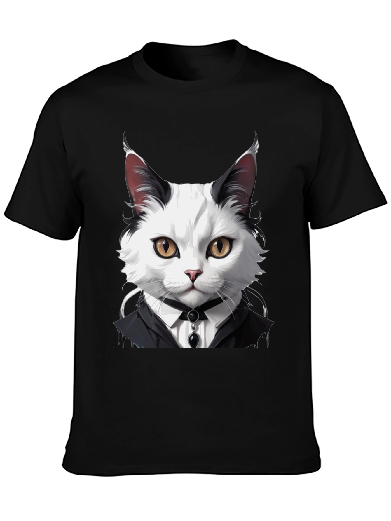Black Cat Tuxedo T-Shirt - Cool Feline Fashion view 3