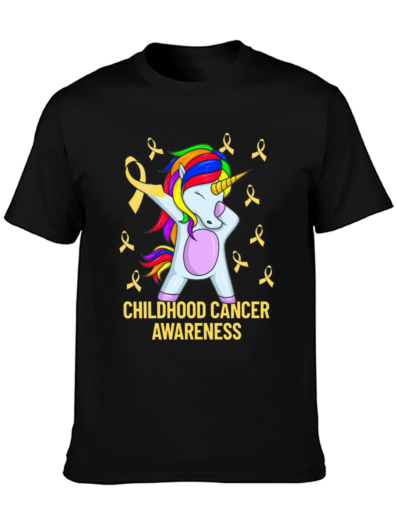 Childhood Cancer Awareness Unicorn T-Shirt - 3