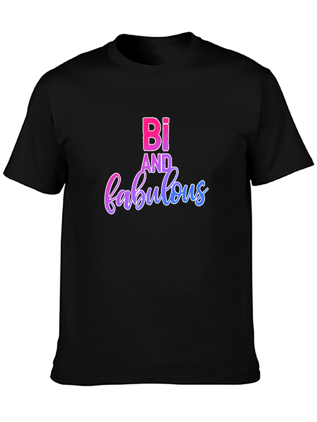 Black Bi and Fabulous Pride T-Shirt view 3