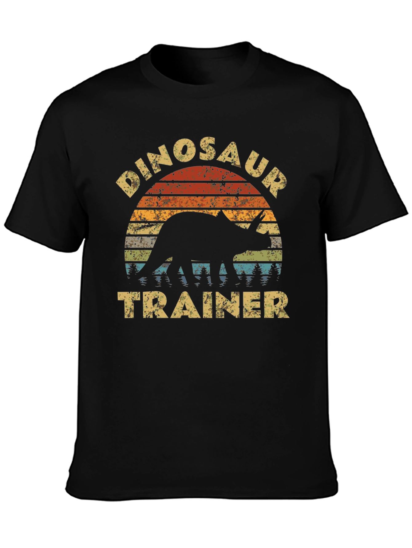 Black Dinosaur Trainer T-Shirt Retro Style view 3