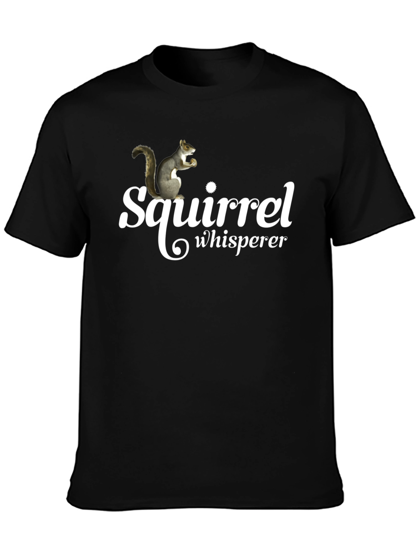 Black Squirrel Whisperer Graphic T-Shirt - Black view 3