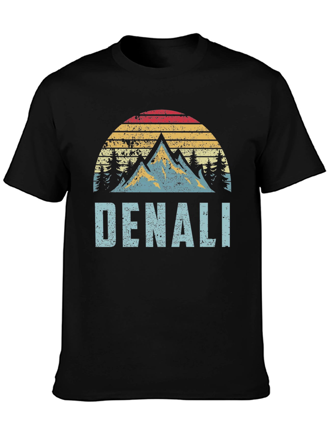 Black Vintage Denali T-Shirt | Mountain Graphic Tee view 3