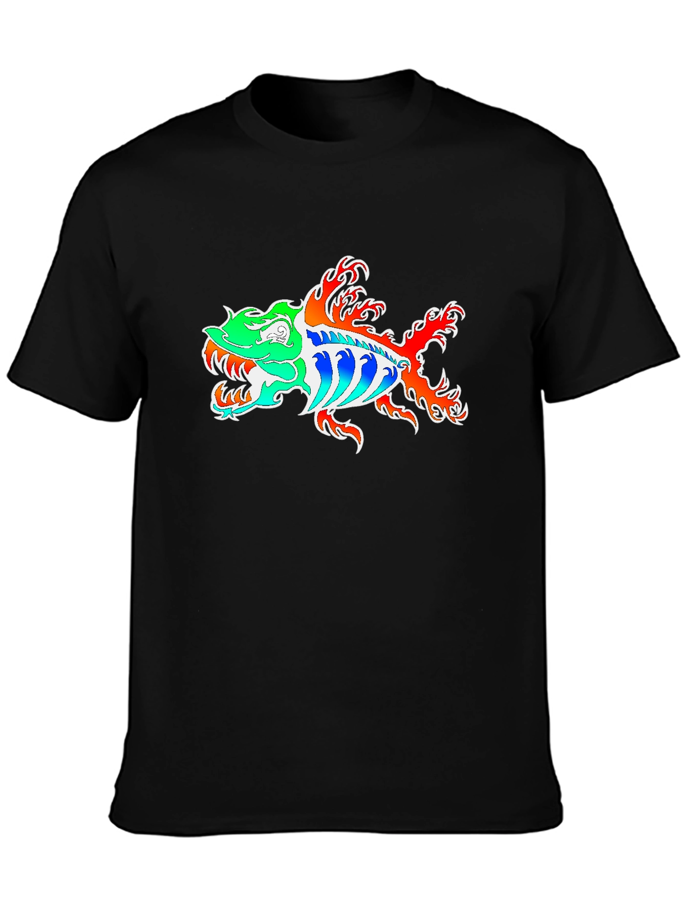 Black Fish Graphic Tee - Black Cotton Blend view 3