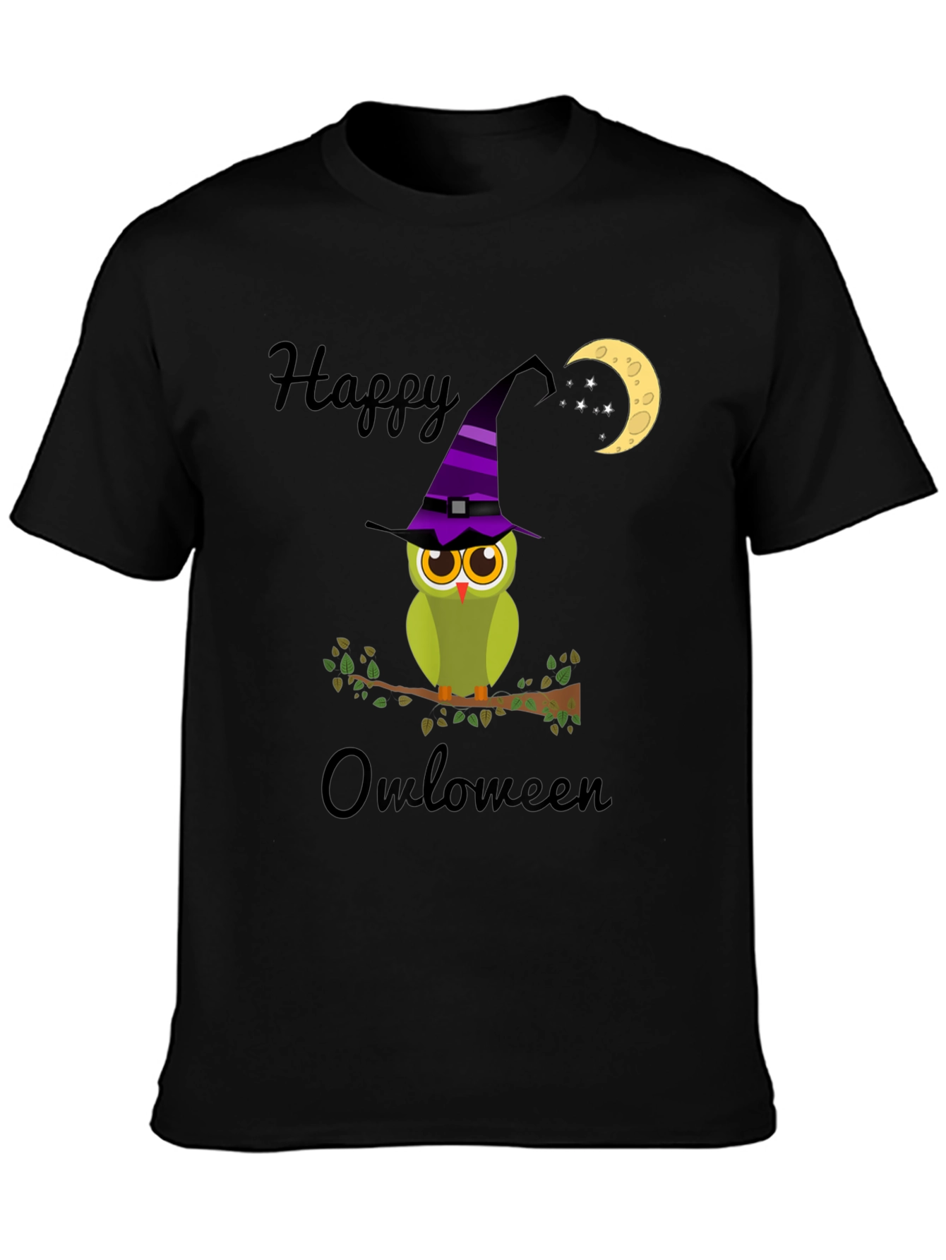 Black Happy Owloween T-Shirt view 3