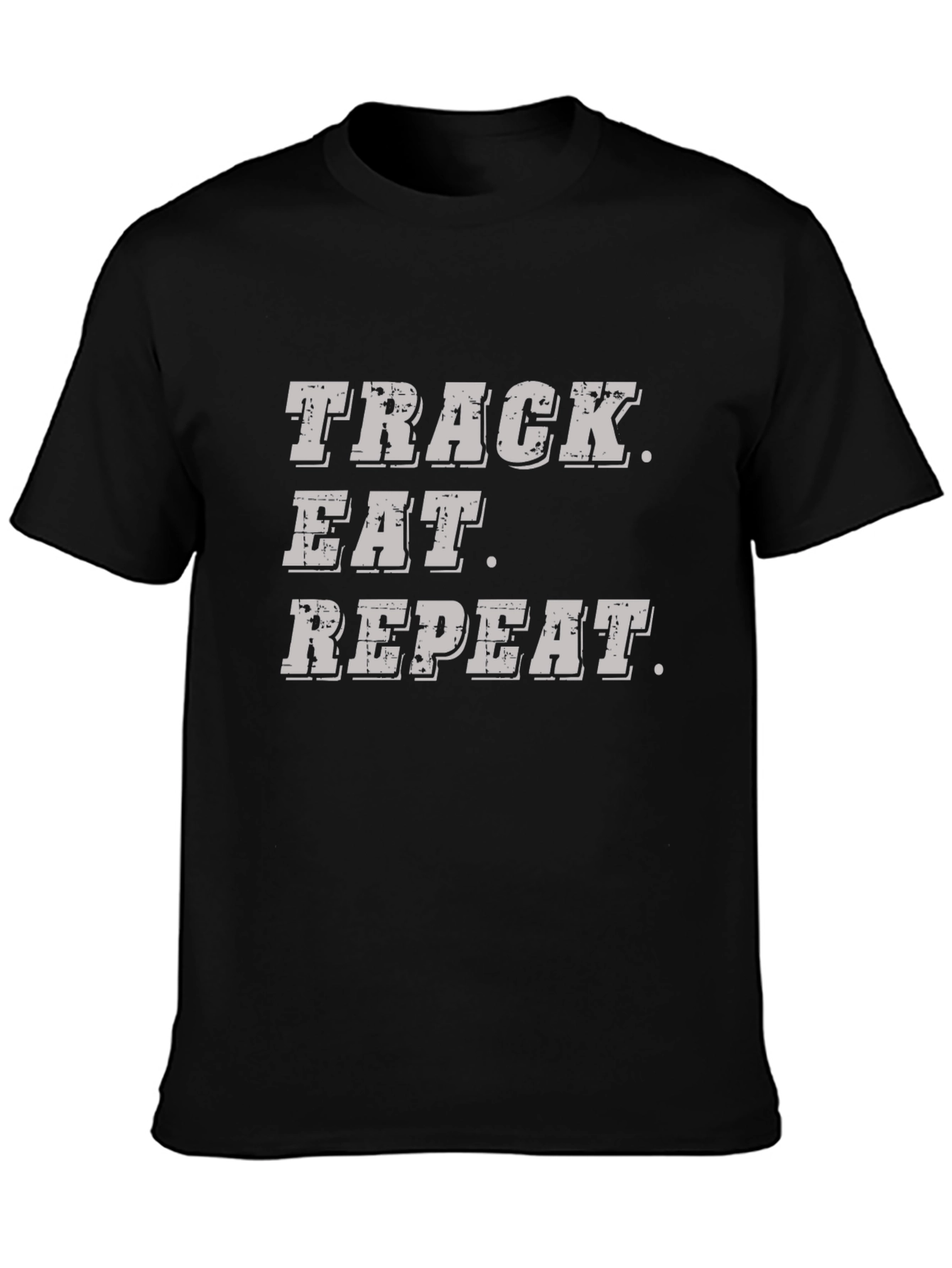 Black Track Eat Repeat Black T-Shirt view 3