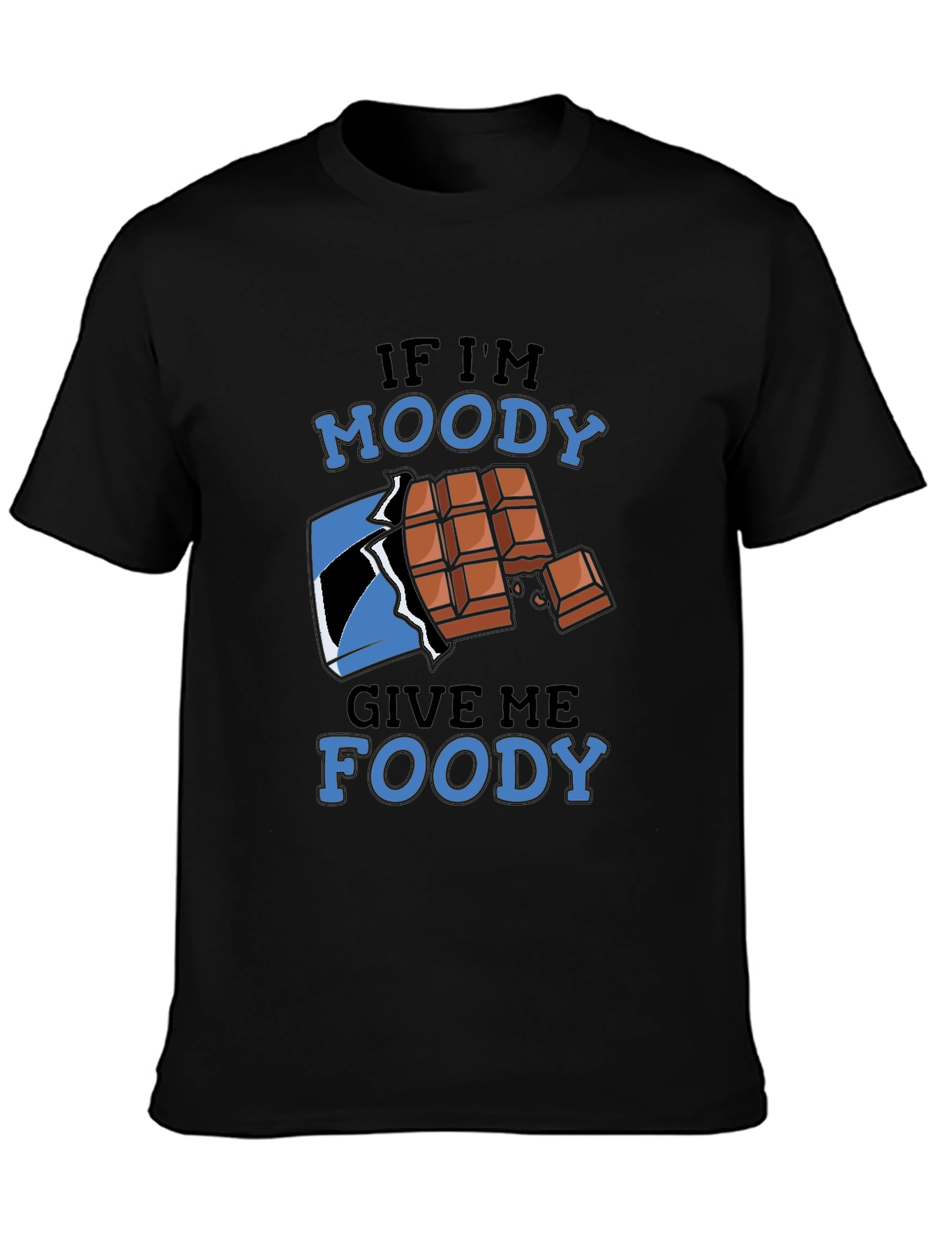 Black Moody Foody Chocolate Lover T-Shirt view 3