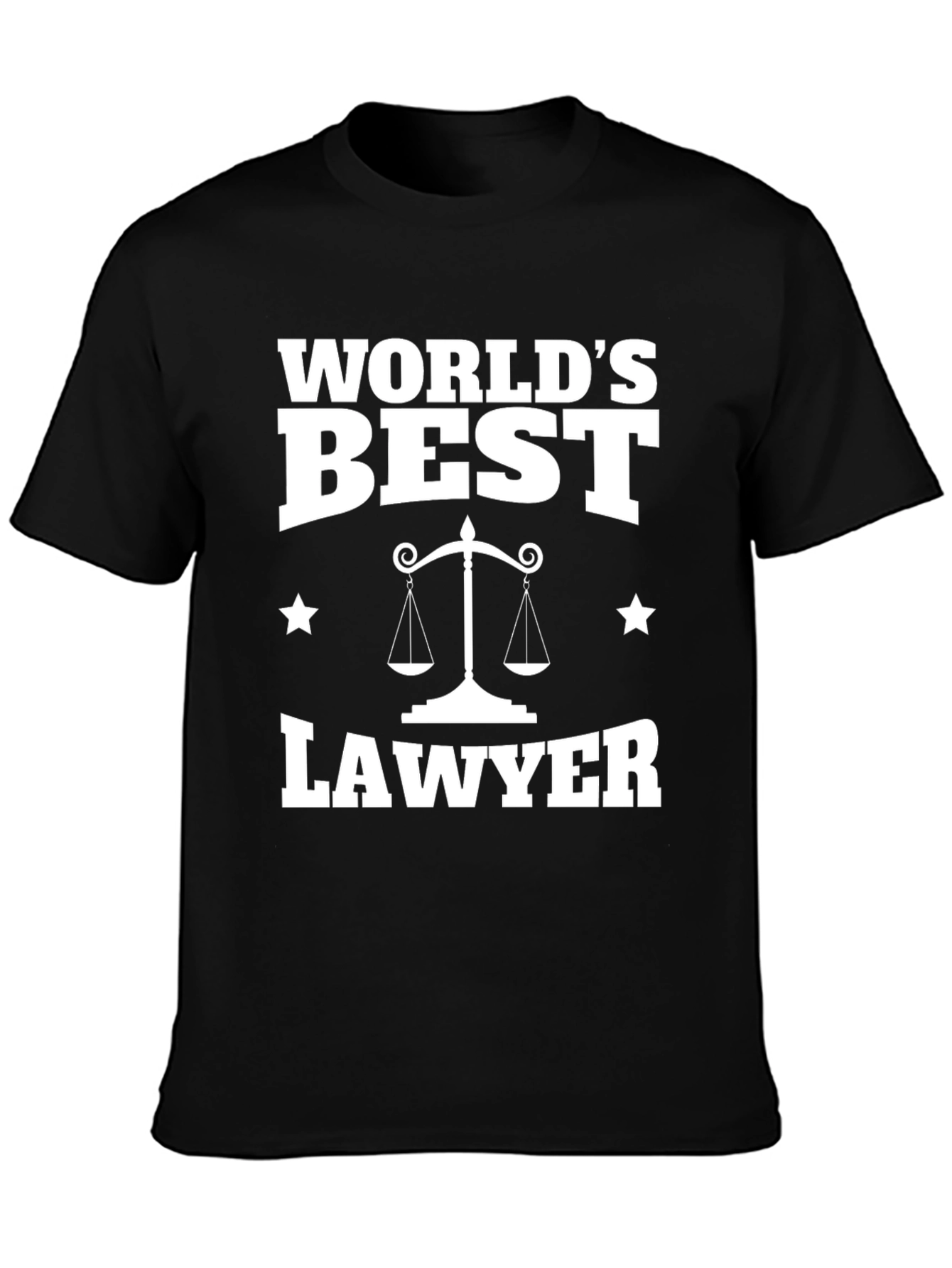 Black World's Best Lawyer T-Shirt - Gift for Attorneys view 3