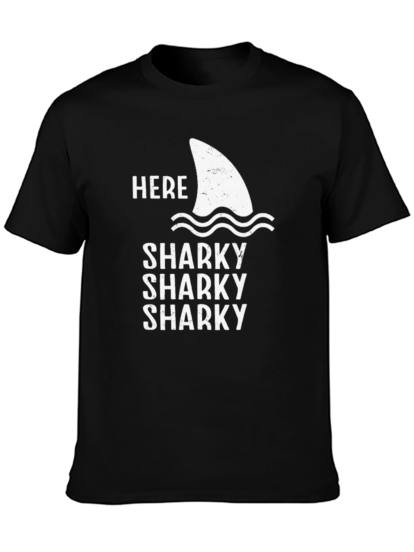 Black Here Sharky Sharky Sharky Black T-Shirt view 3