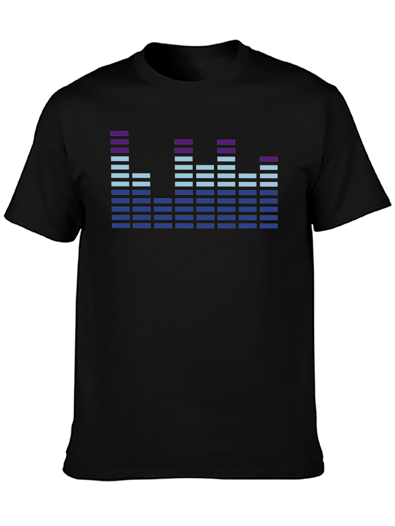 Black Sound Wave Graphic Tee - Modern Music Lover T-Shirt view 3