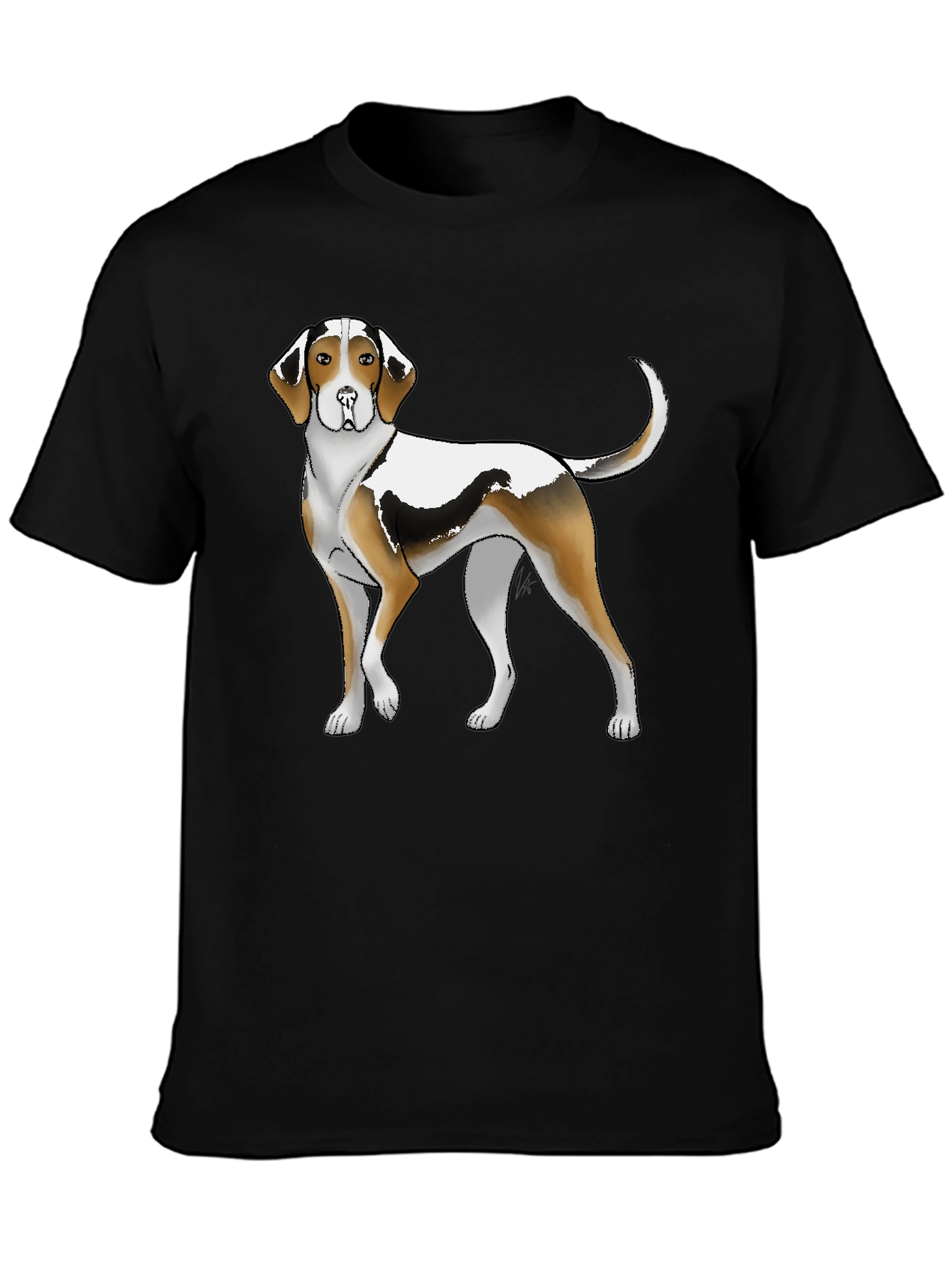 Black Hound Dog Graphic Tee - Men's Black T-Shirt view 3