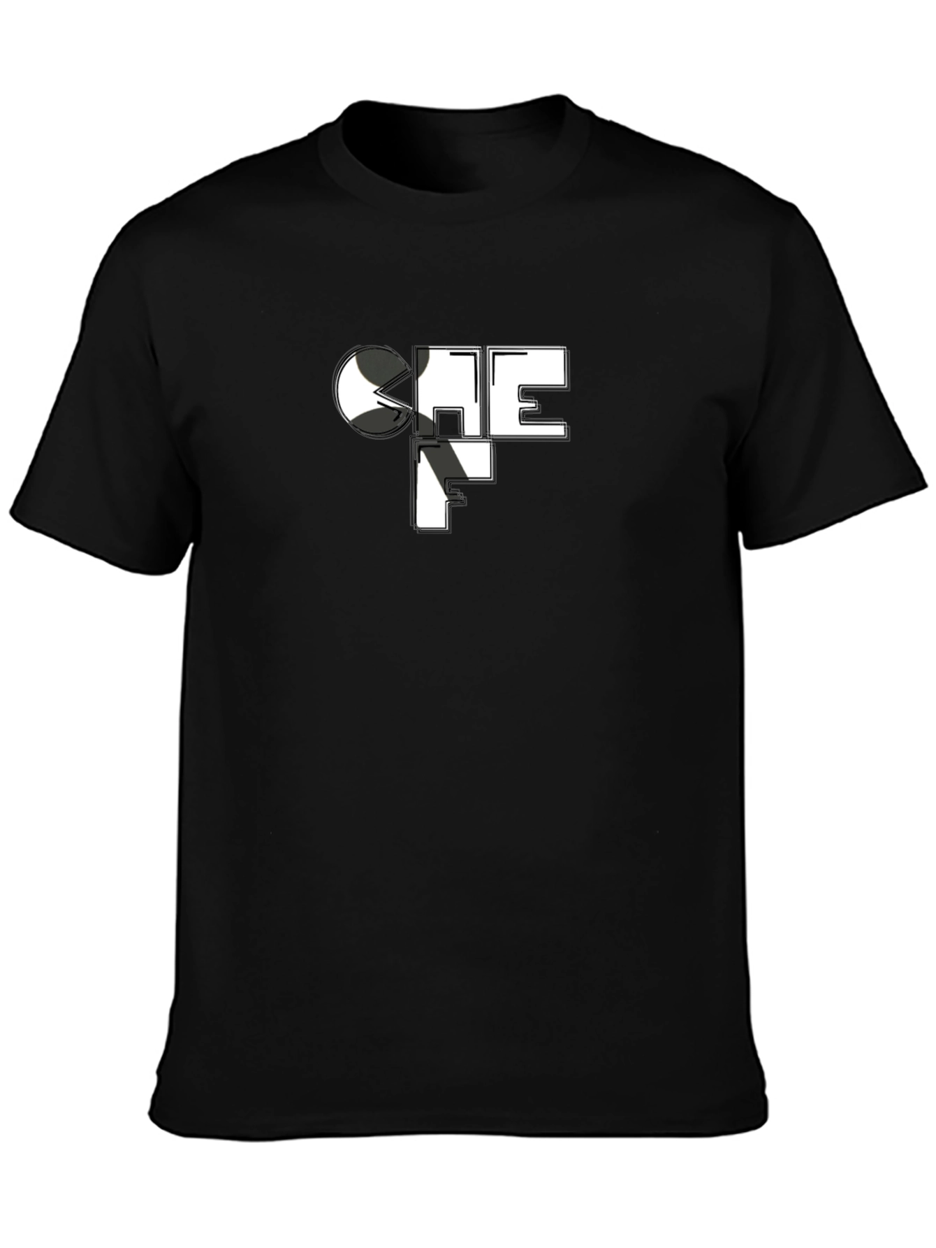 Black Chef Graphic Black T-Shirt - Culinary Fashion view 3